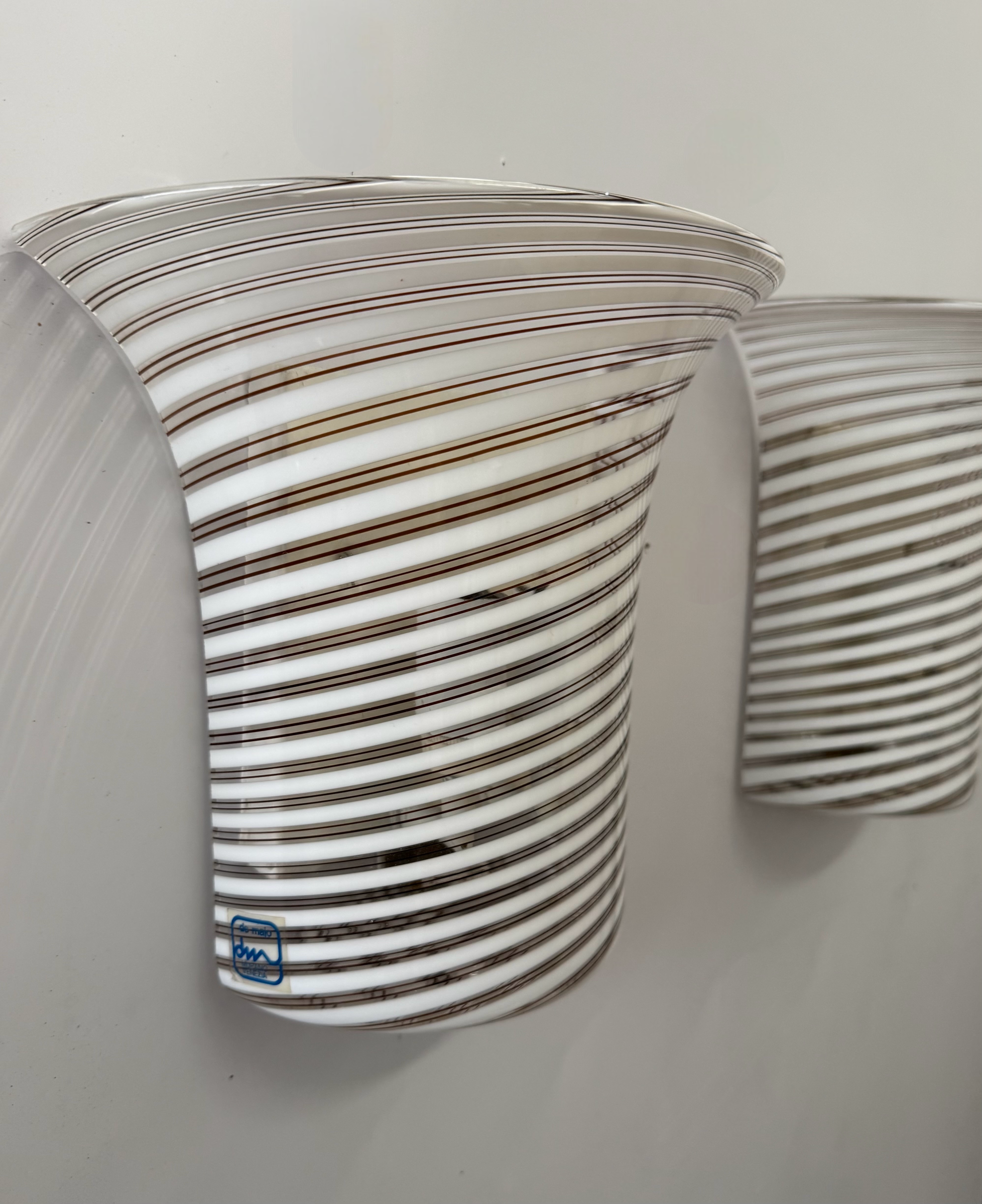 Pair of Murano Wall Lights by De Majo