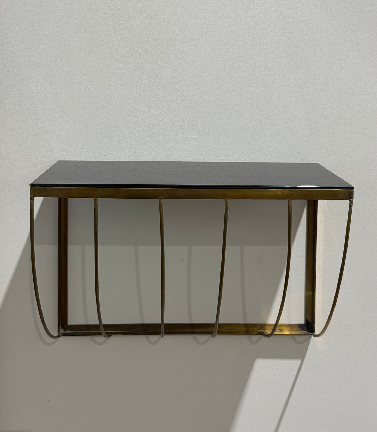 Italian Brass and Glass Console - Two Available