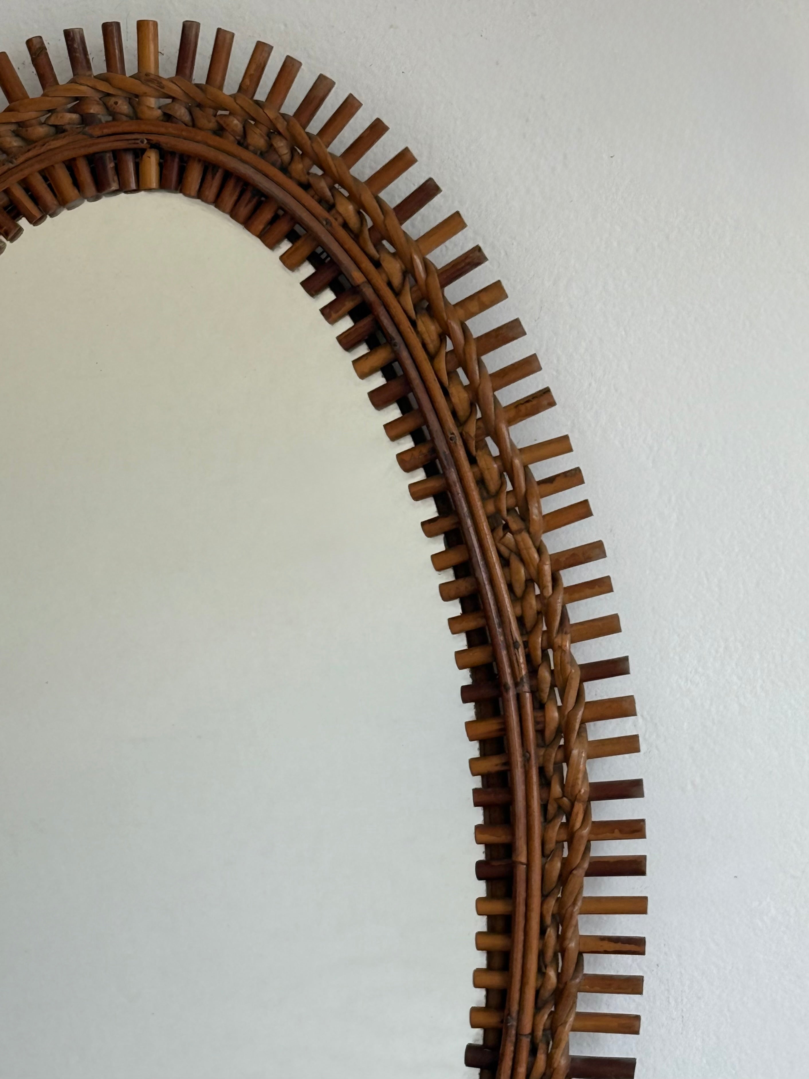 1960’s Bamboo Mirror by Bonacina