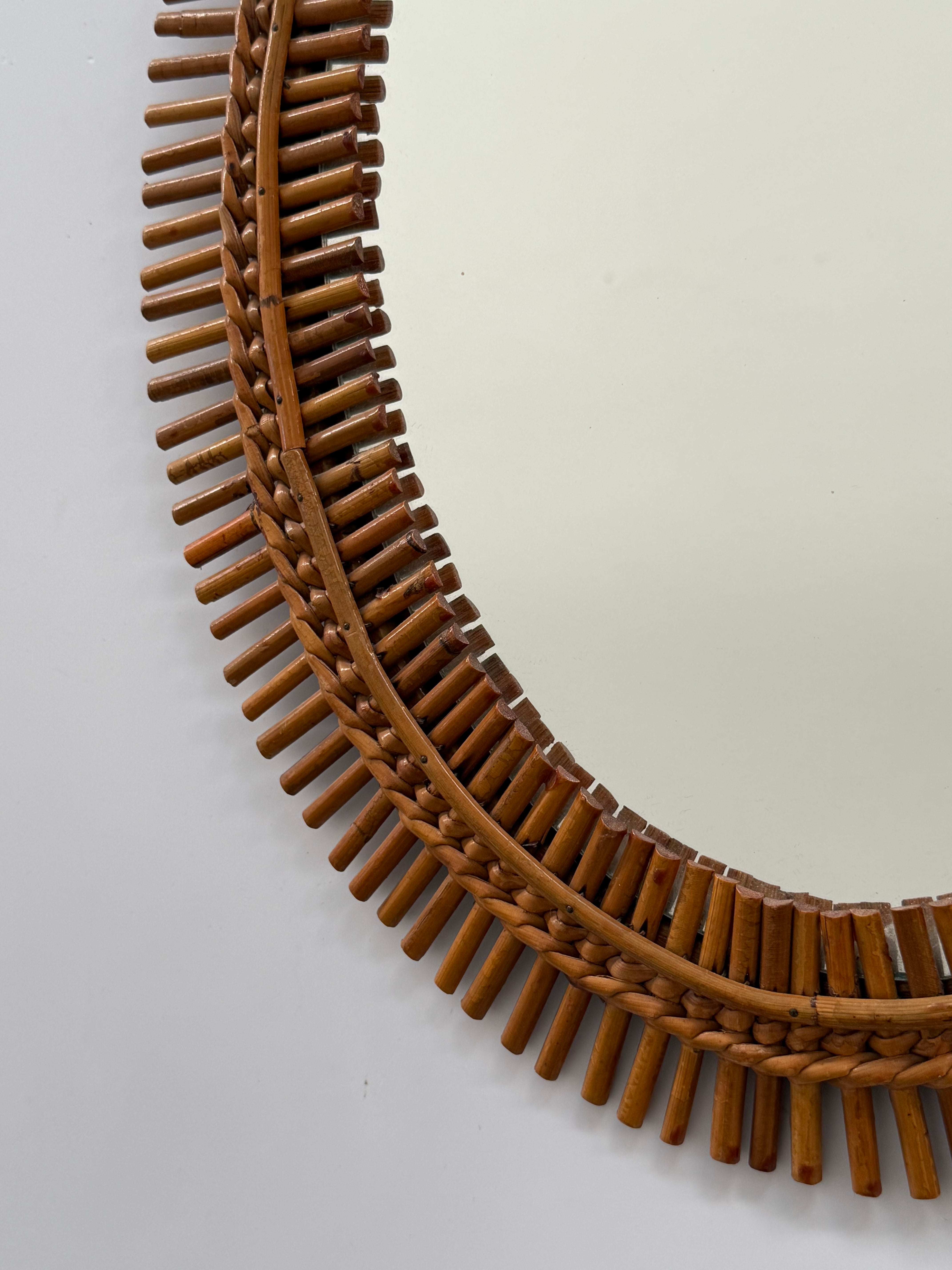 1960’s Bamboo Mirror by Bonacina