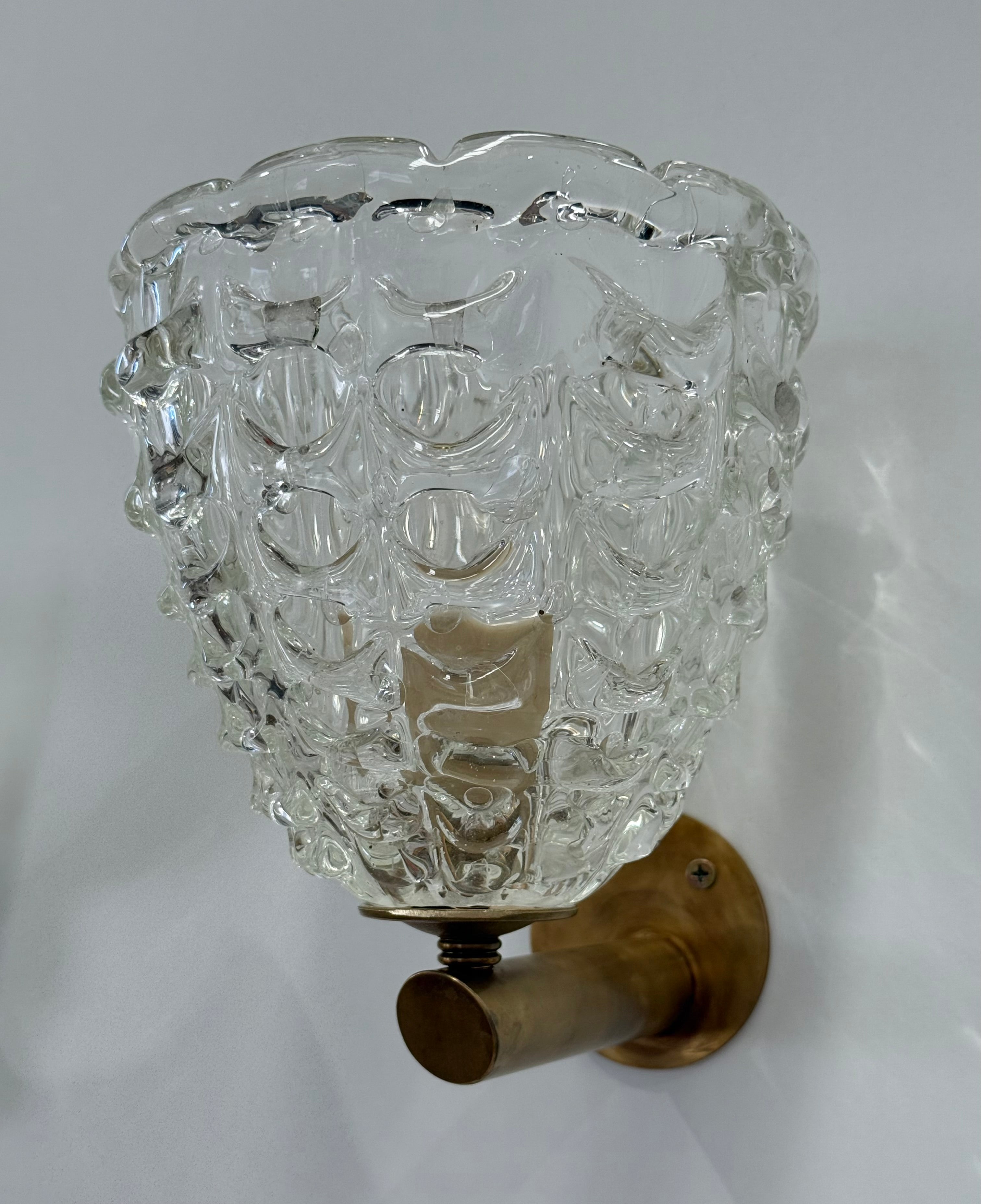 Vintage Draped Murano Wall Light by Barovier