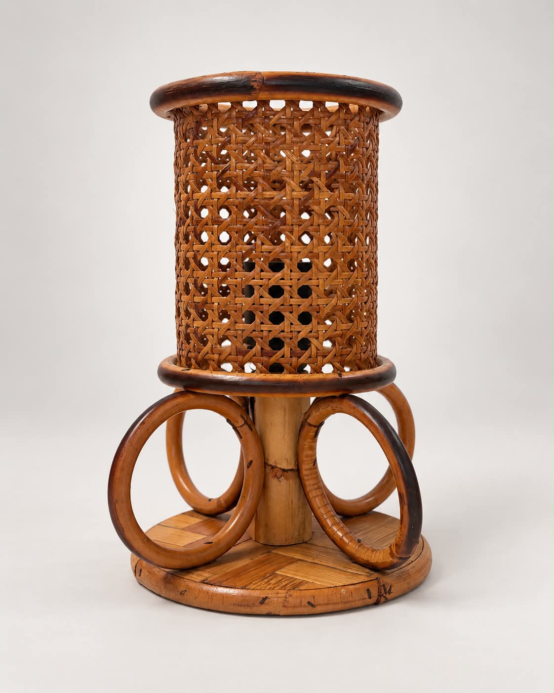 Pair of Vintage Italian Bamboo Lamps