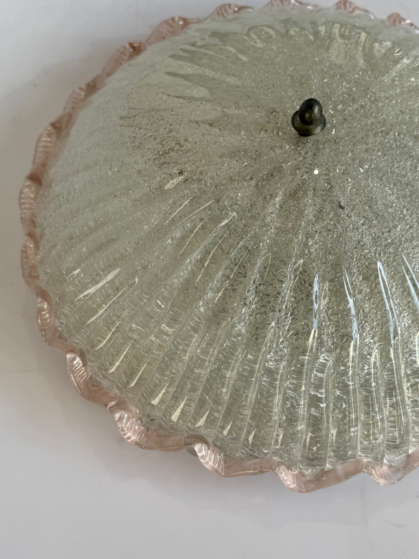 Vintage Murano Glass Flush Mount Ceiling Light