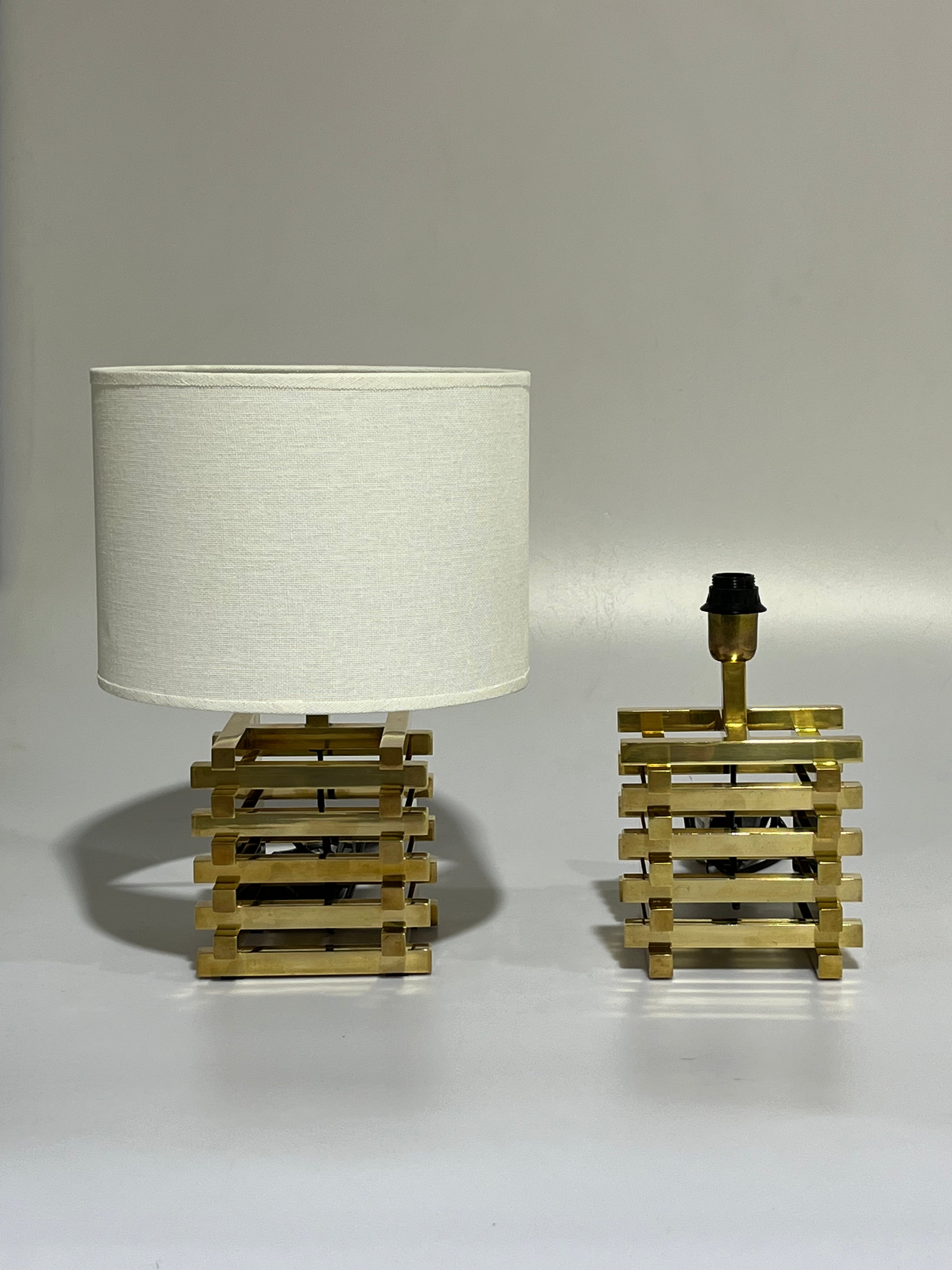 1970’s Italian Brass Table Lamp by Romeo Rega - Two Available