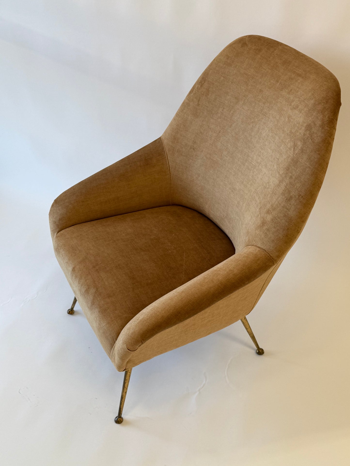 1960’s Italian Velvet Arm Chair - Two Available