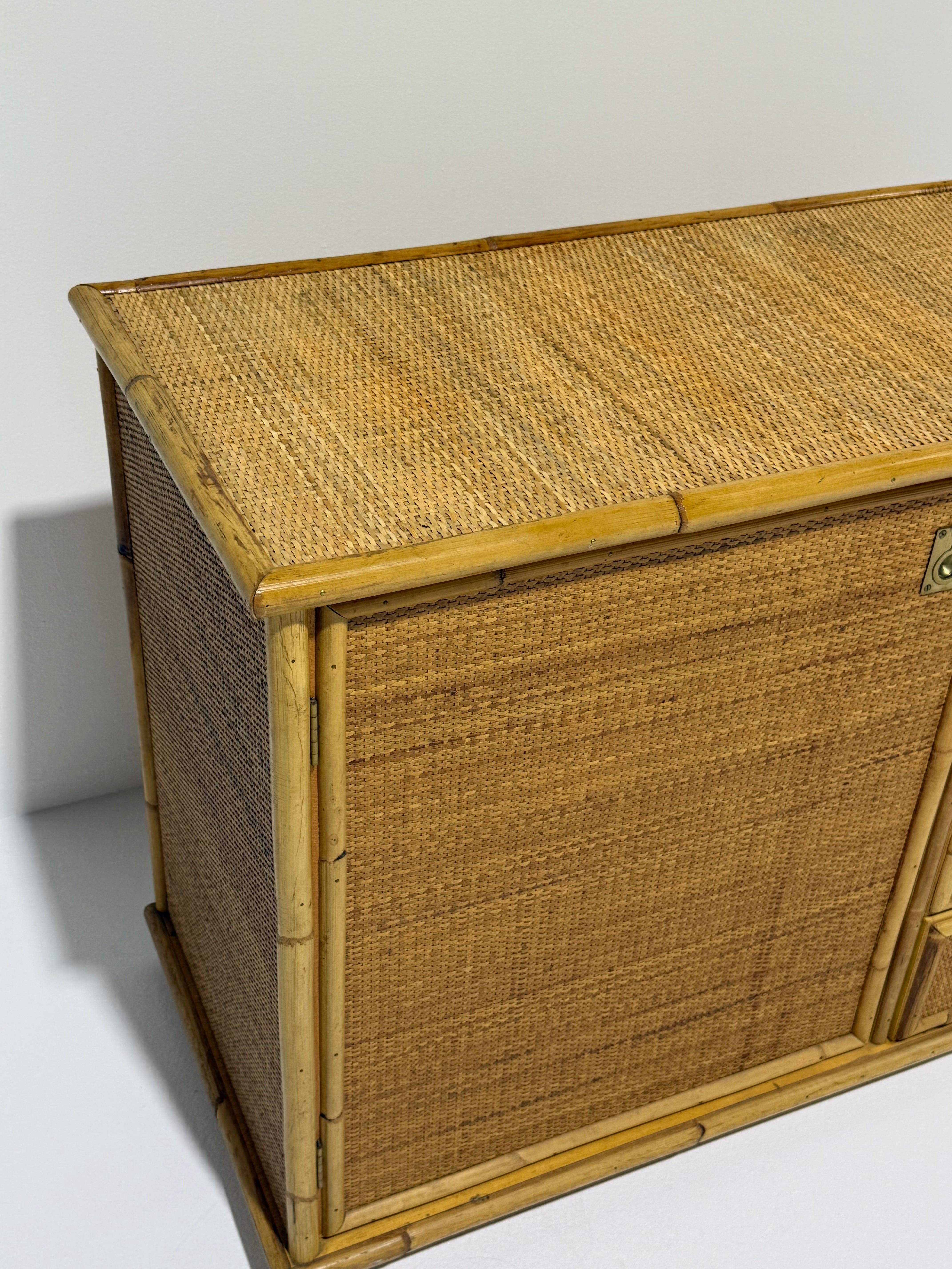Italian Bamboo Sideboard by Dal Vera