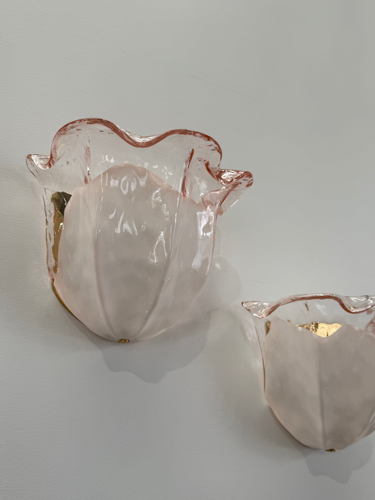 Pair of La Murrina Glass Wall Lights