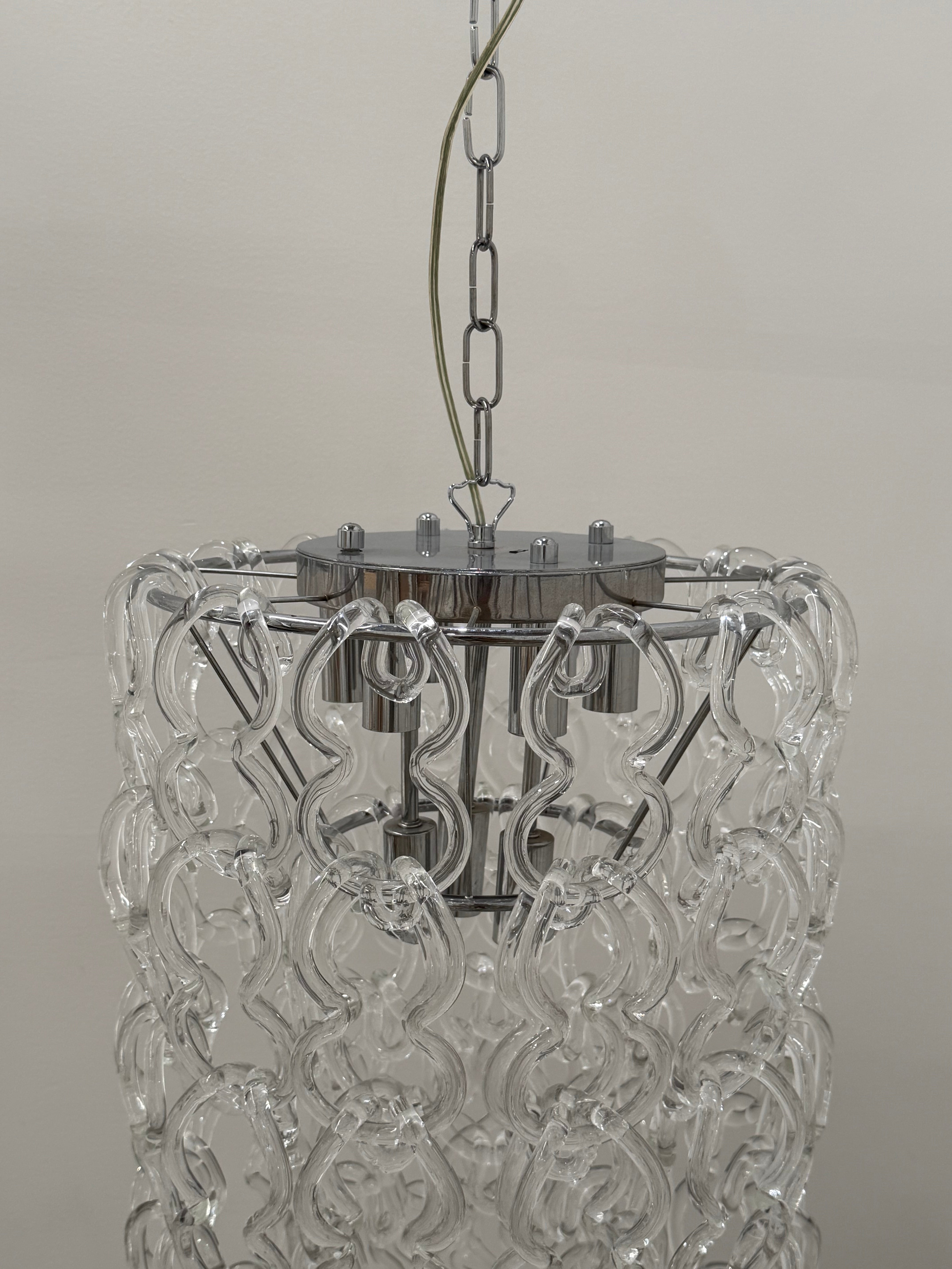 Vintage "Giogali" Chandelier by Angelo Mangiarotti for Vistosi