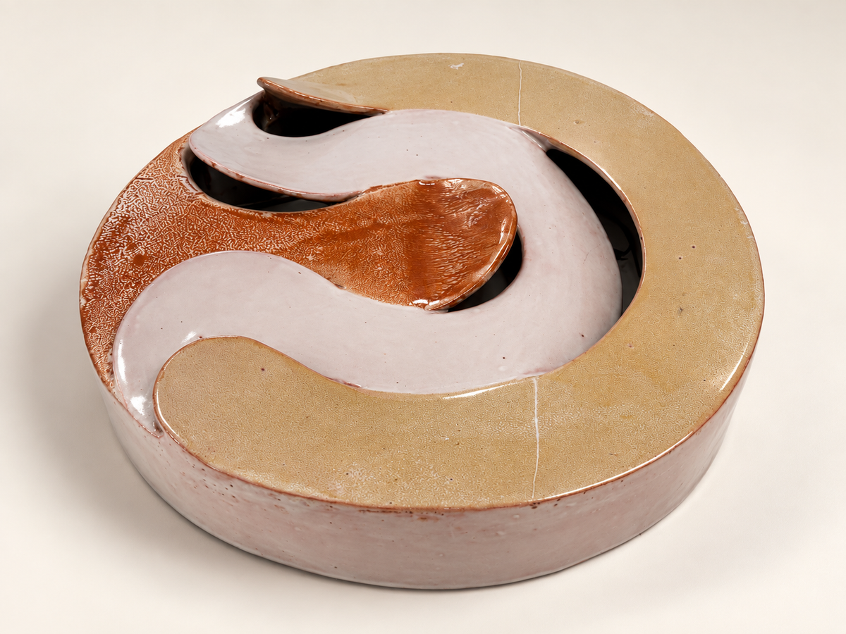 Large Abstract Ceramic Wall Light