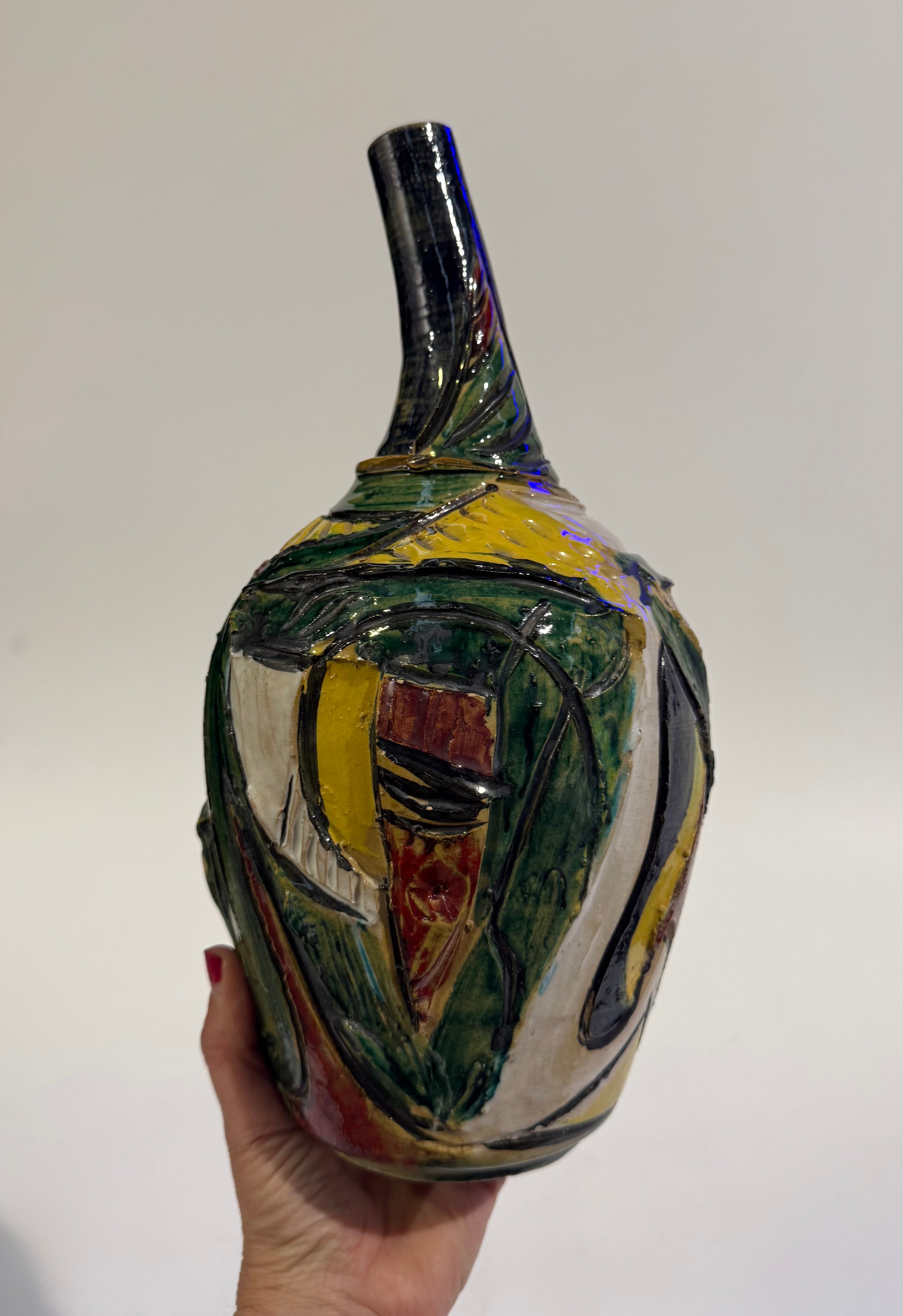 Vintage Italian Hand-Painted Vase