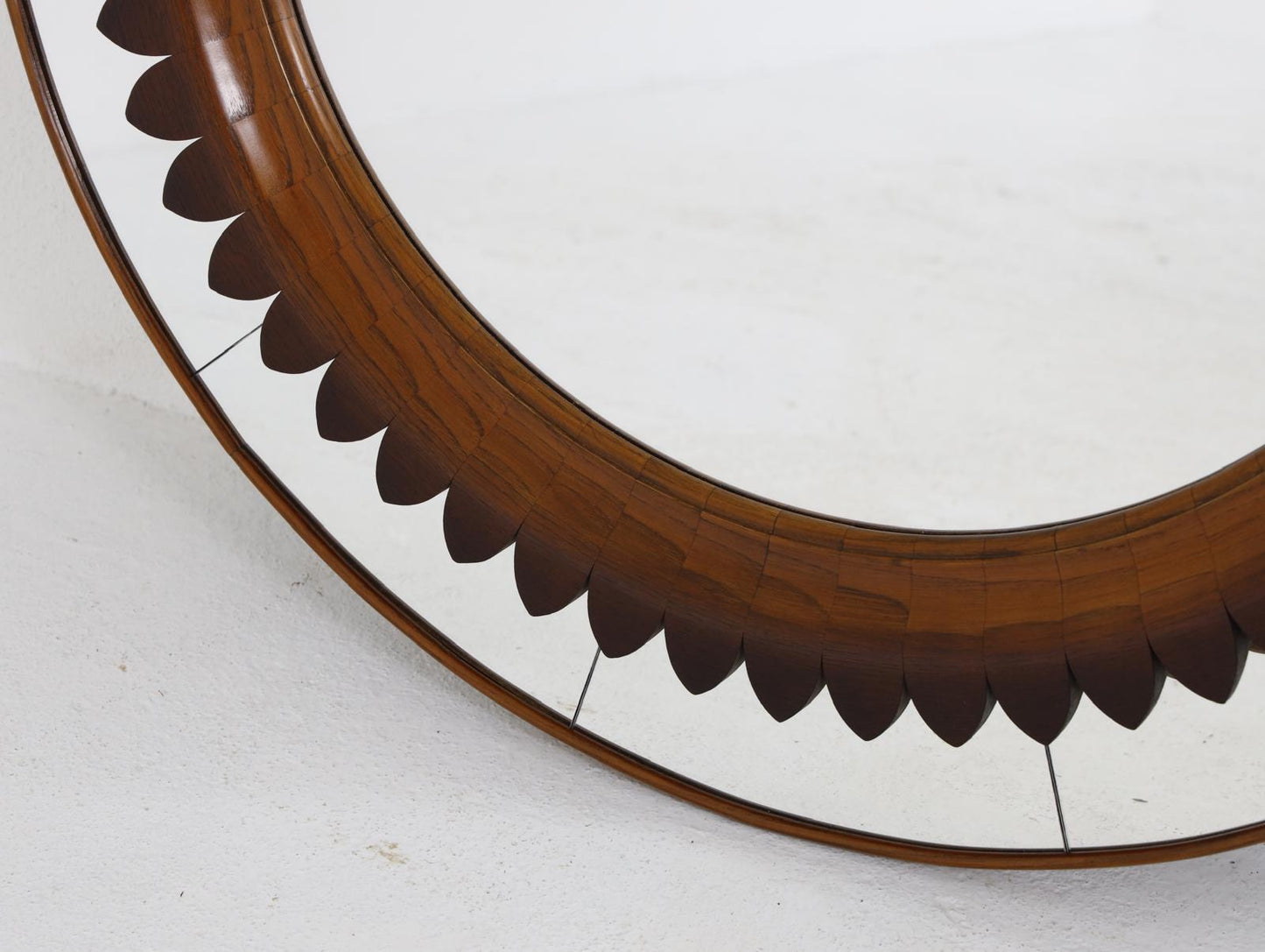 PRE ORDER 1950’s Italian Walnut Wall Mirror by Fratelli Marelli
