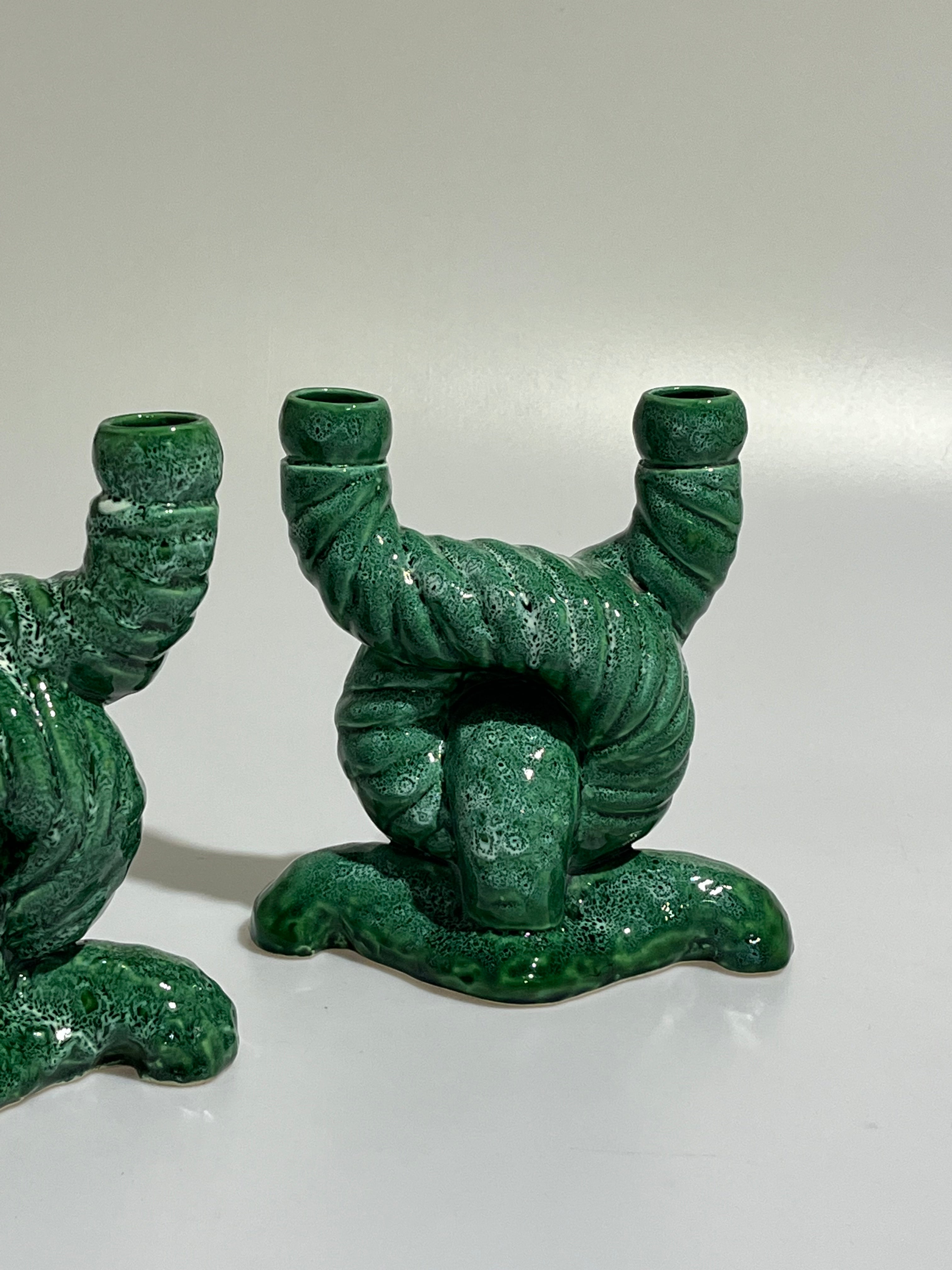 French Ceramic Candle Holder - Two Available