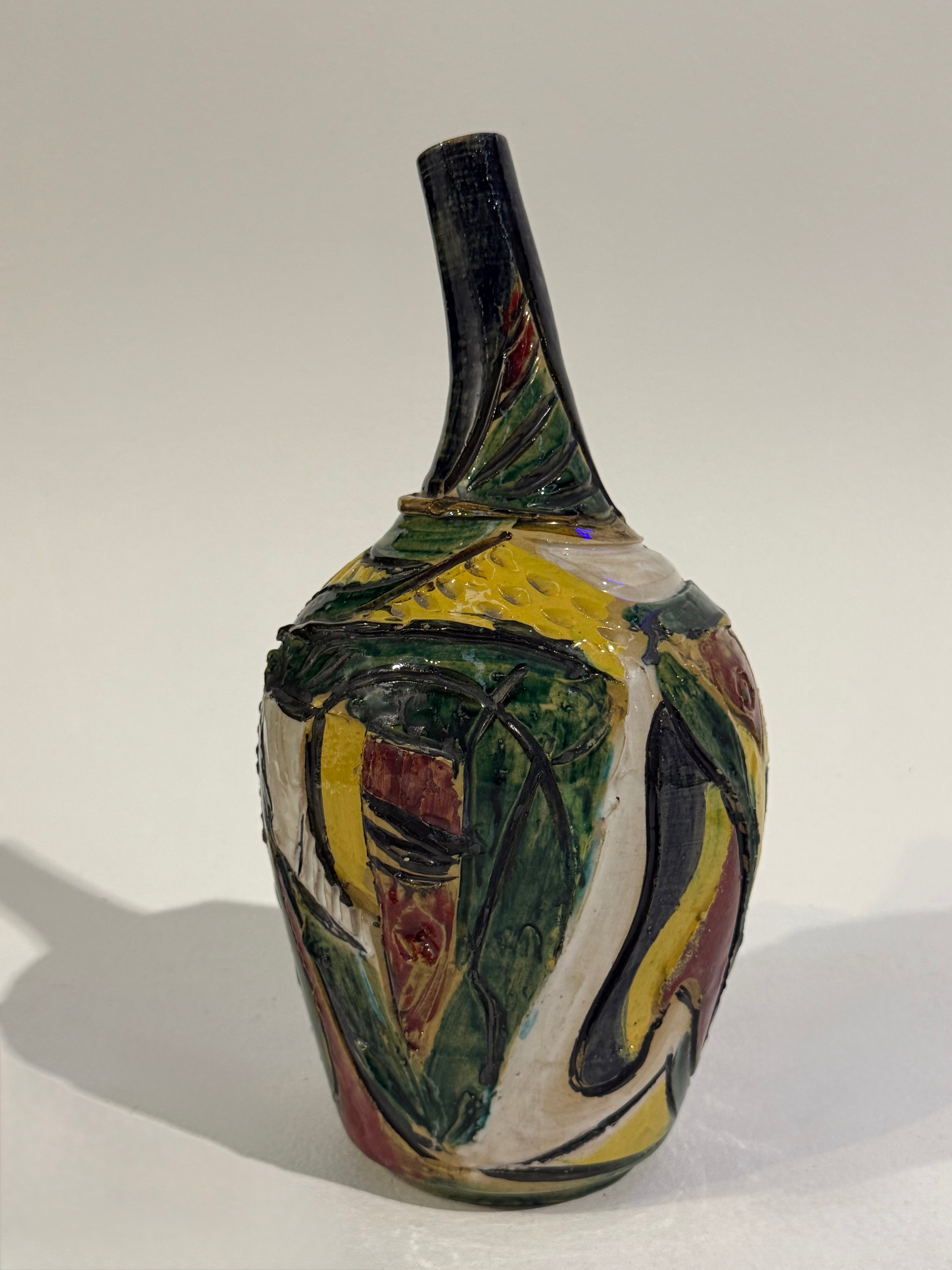 Vintage Italian Hand-Painted Vase