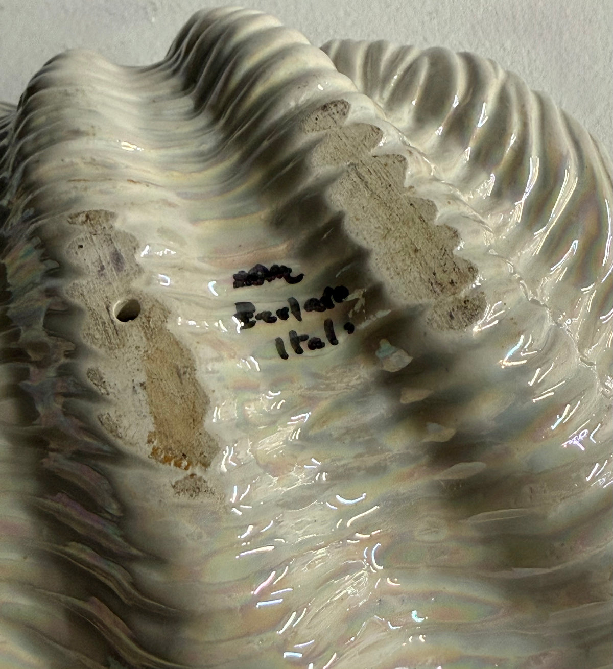 Italian Opalescent Ceramic Shell