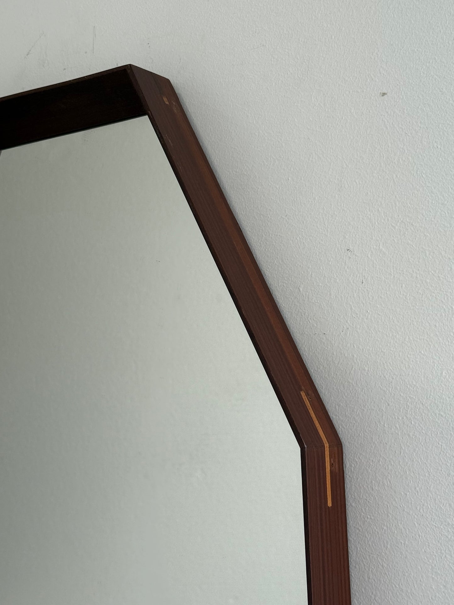Italian Vintage Teak Mirror
