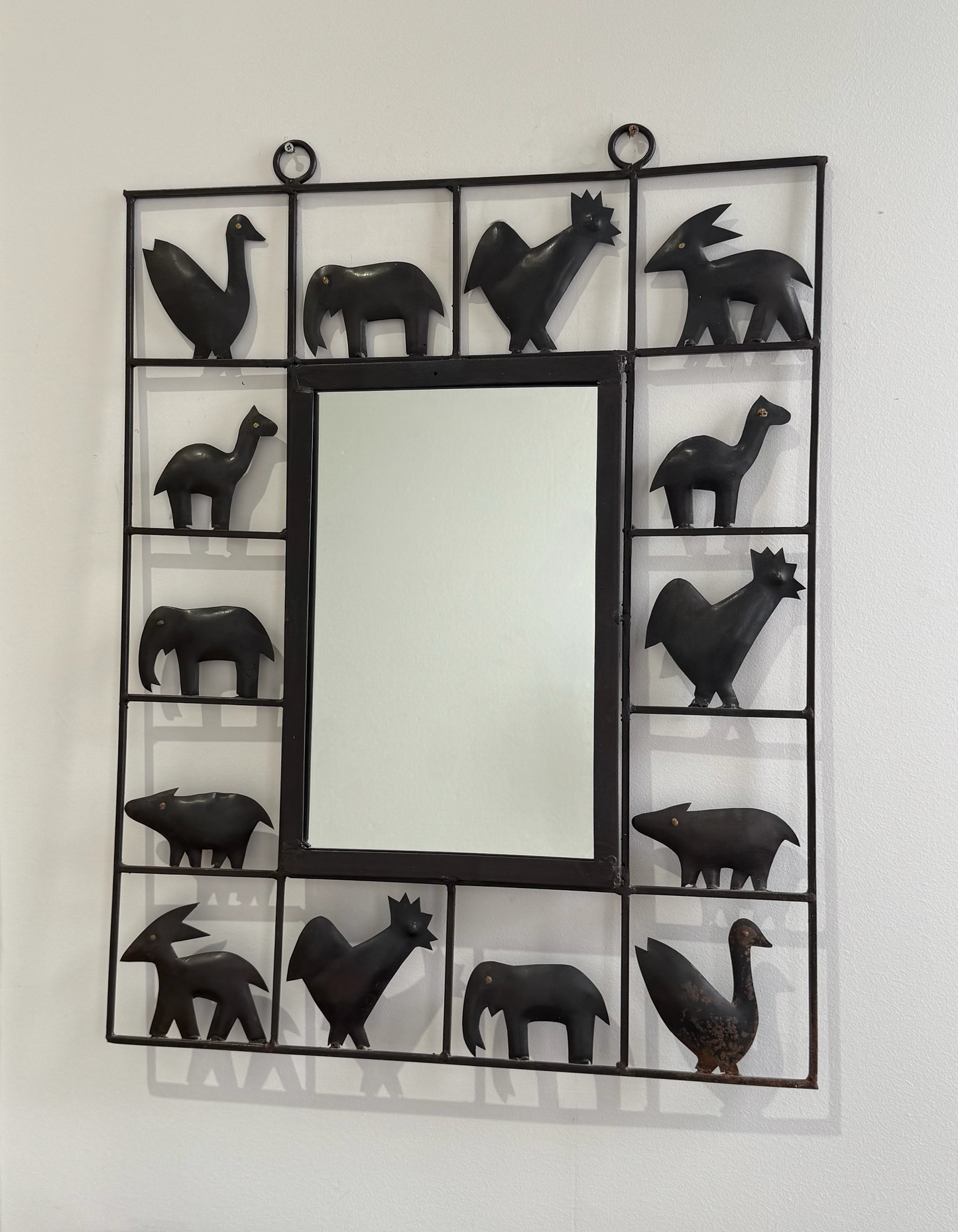 French Wrought Iron Mirror by Atelier Marolles