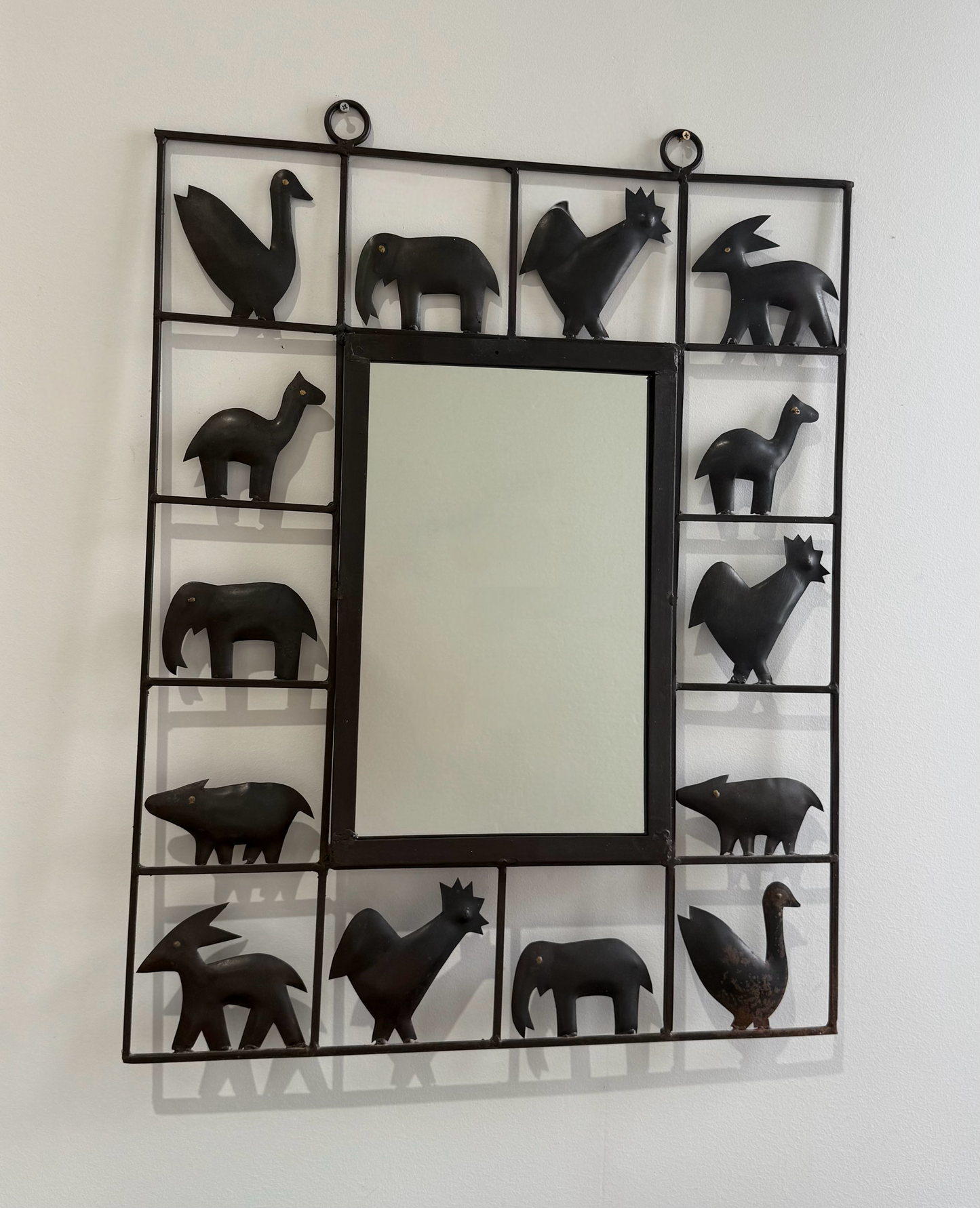 French Wrought Iron Mirror by Atelier Marolles
