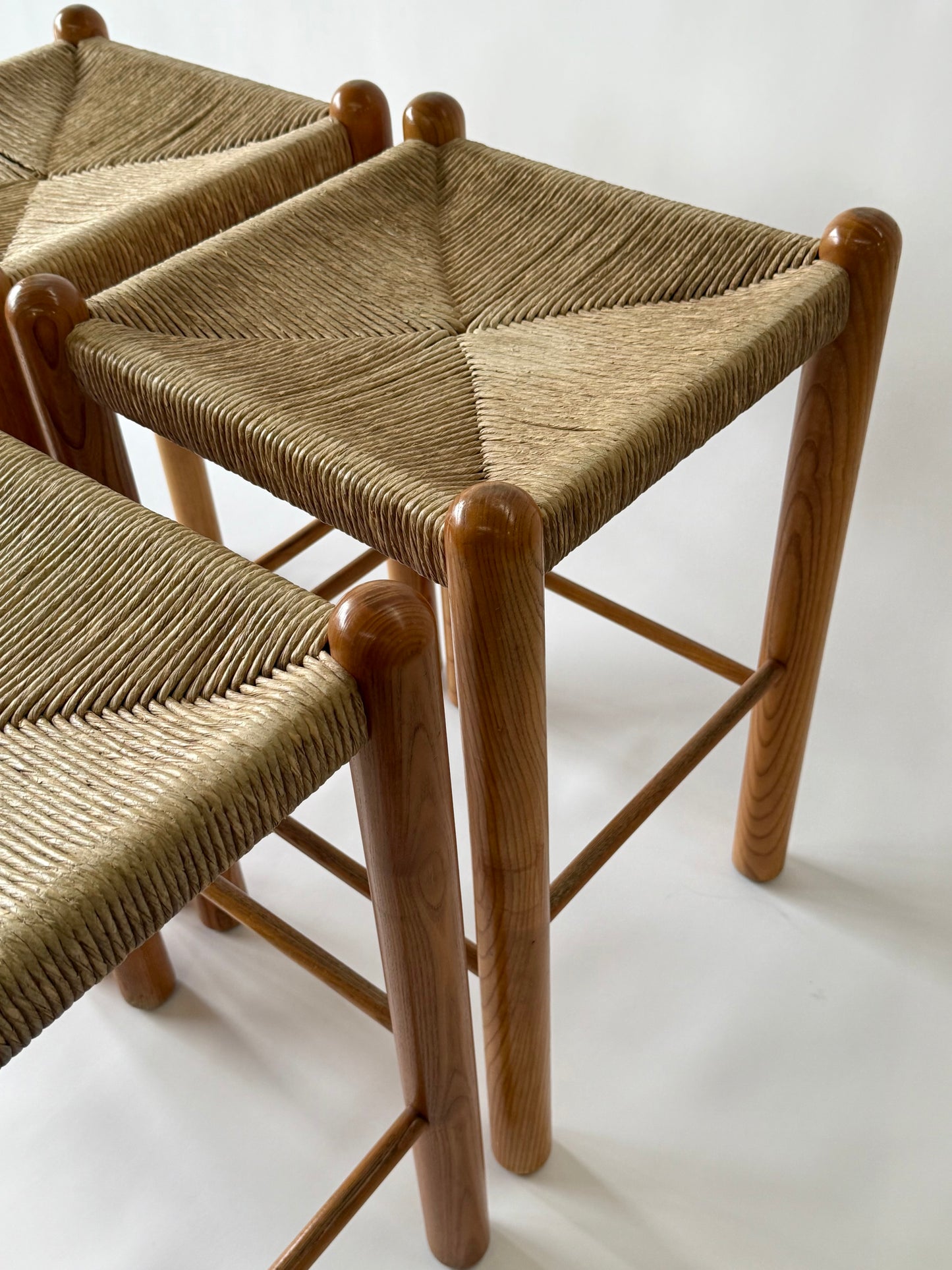 Vintage Rush Stool In The Style Of Perriand - Two Available