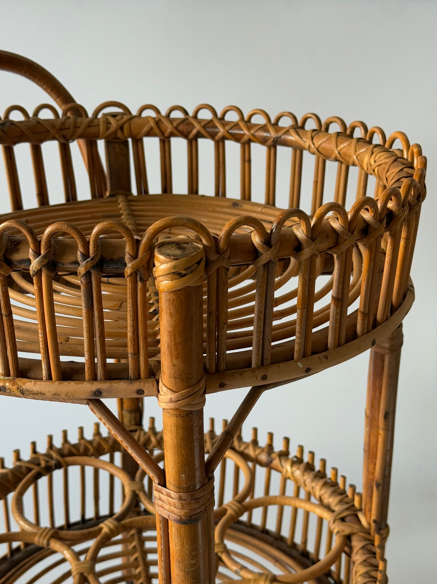 Italian 1960’s Bamboo Bar Trolley by Bonacina