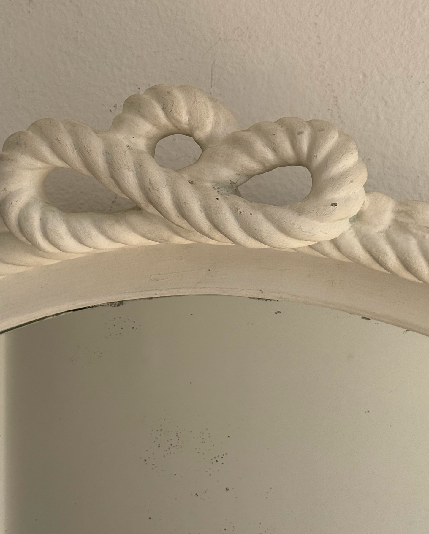 French Handmade Plaster Rope Mirror