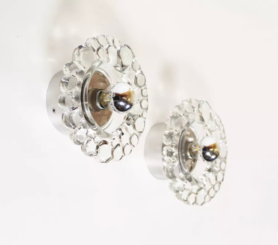 Murano Glass Floral Wall Light by Peill & Putzler - Six Available