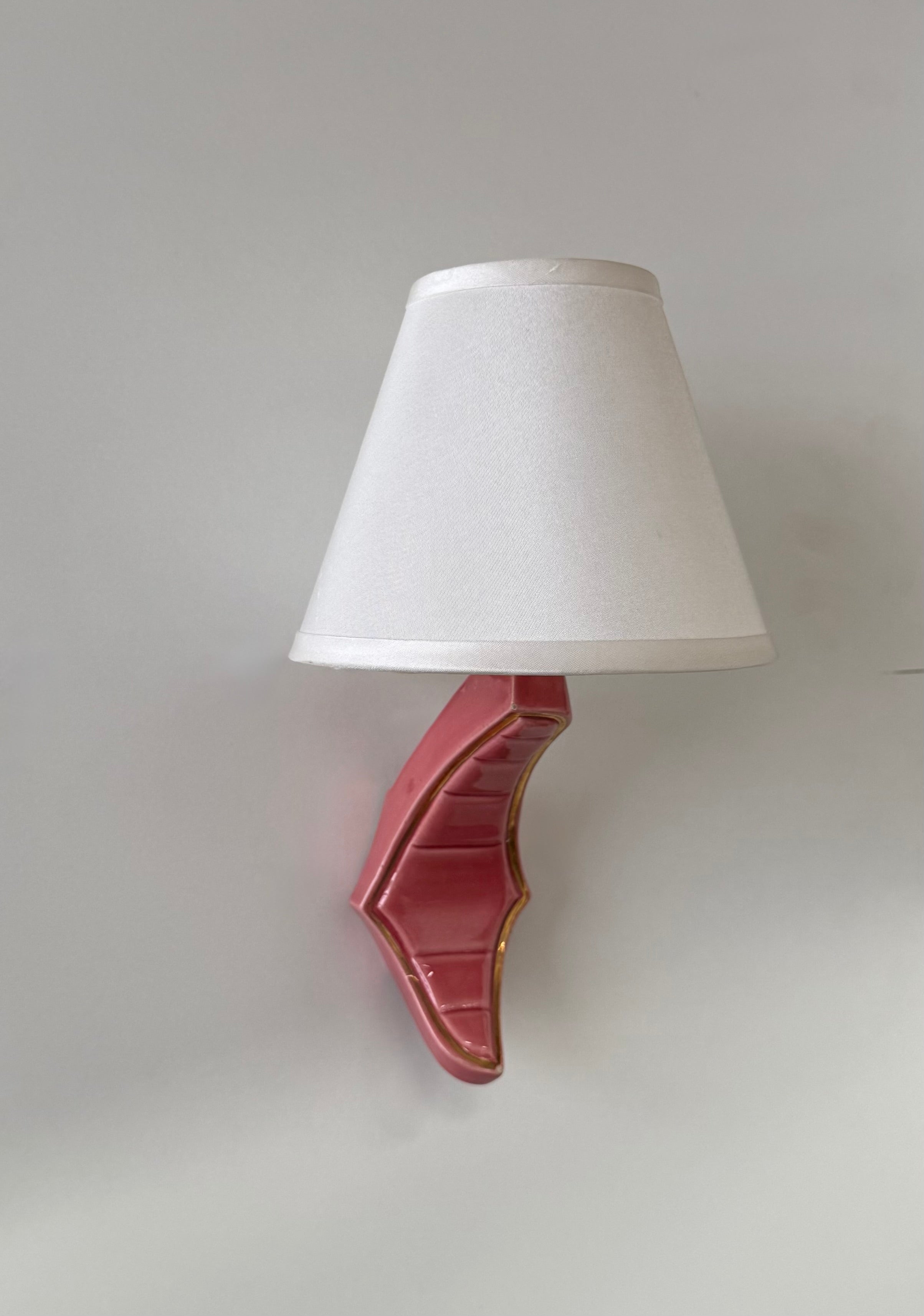 Pair of 1940’s French Ceramic Wall Lights