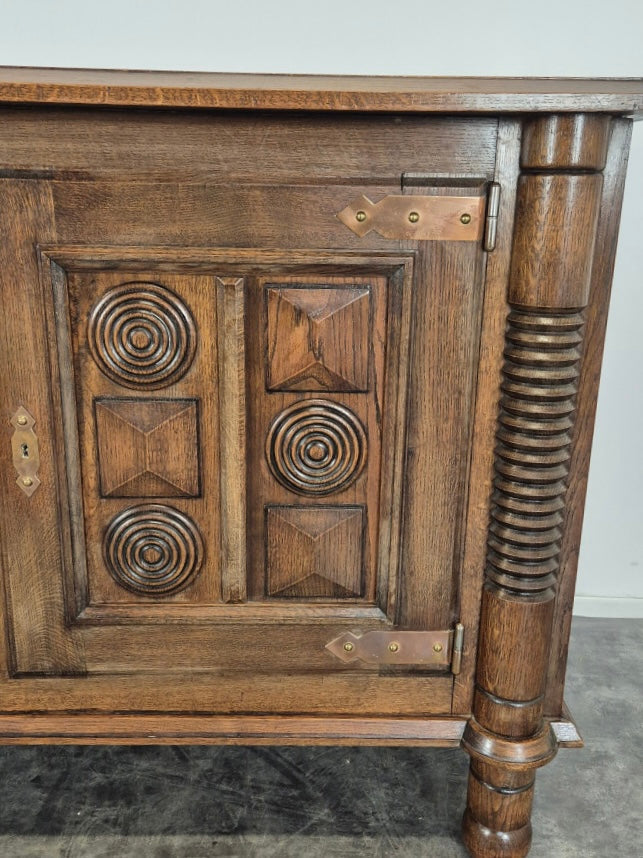 PRE ORDER: Vintage French Oak Enfilade by Charles Dudouyt