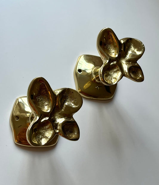 Brass Flower Hook by David Marshall - 6 Available