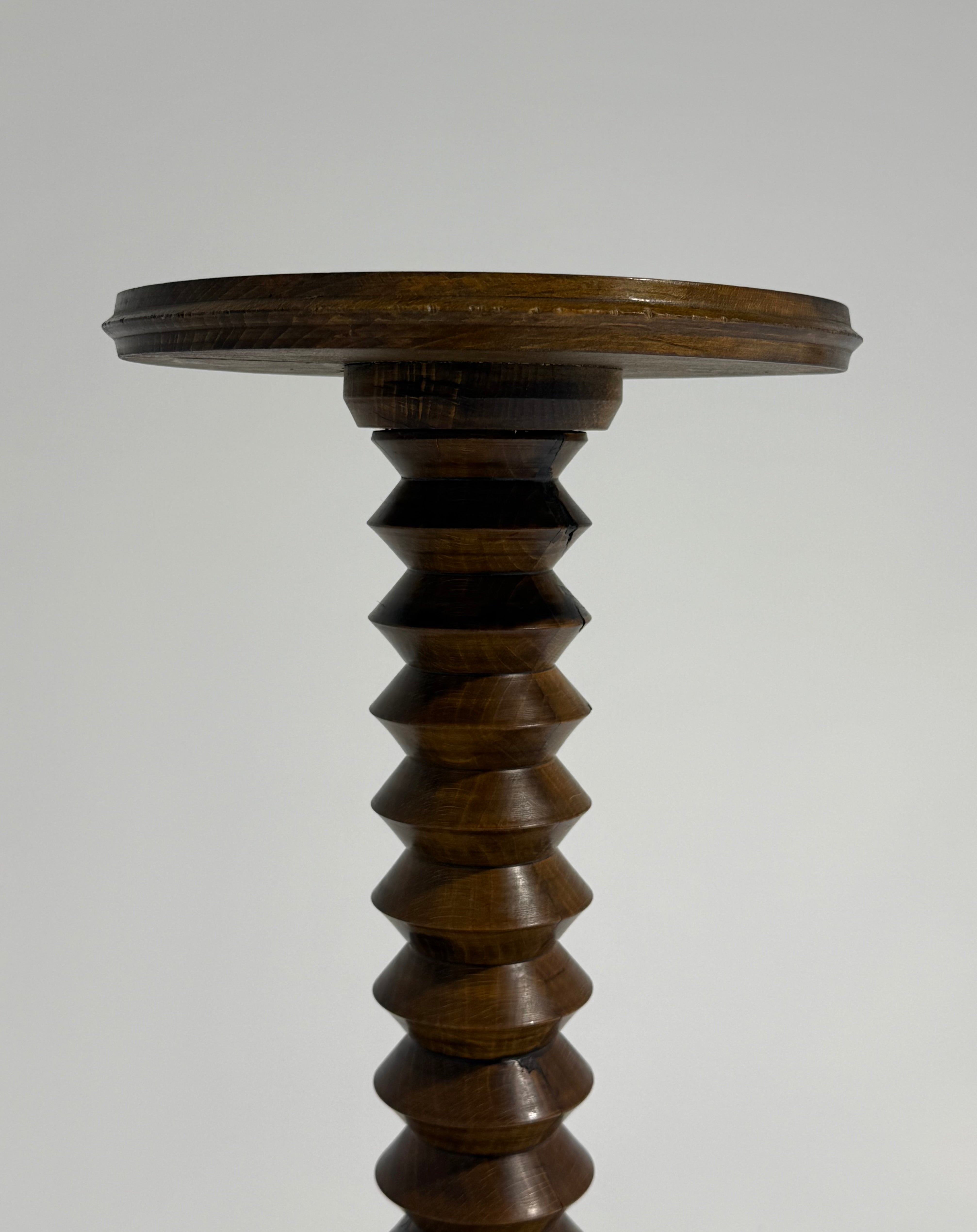French Carved Pedestal by Charles Dudouyt