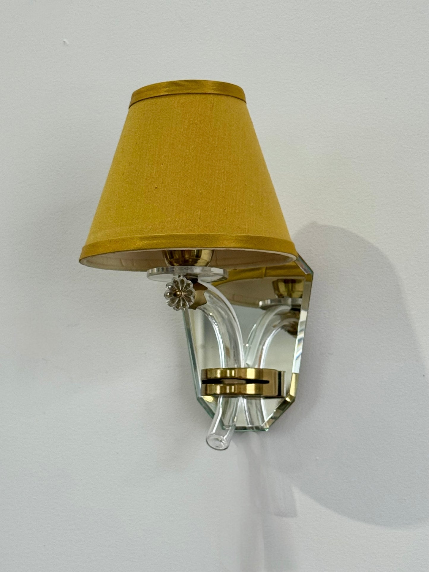 French Glass Mirrored Wall Light - Four Available