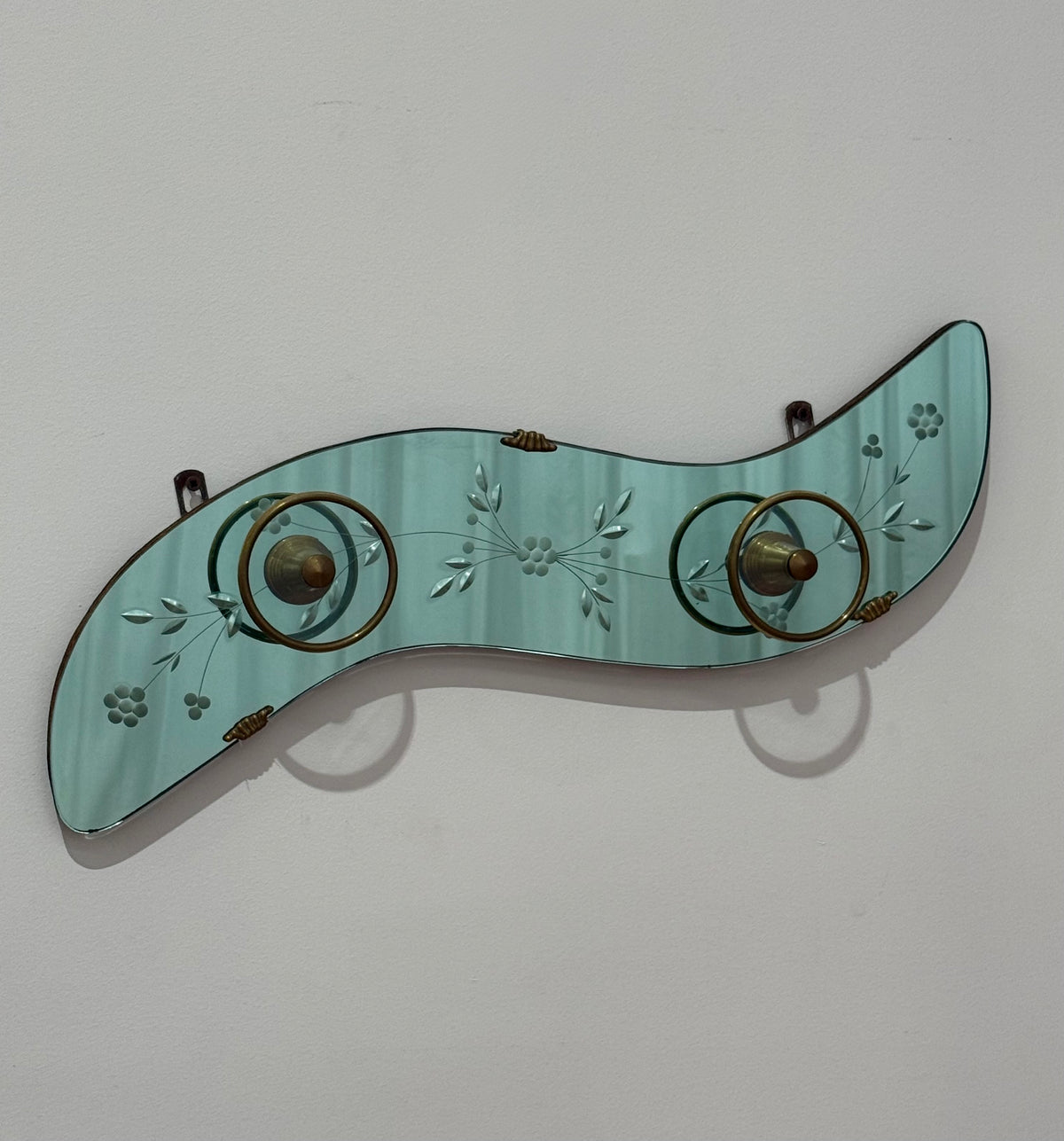1950’s Italian Mirrored Coat Rack by Cristal Art