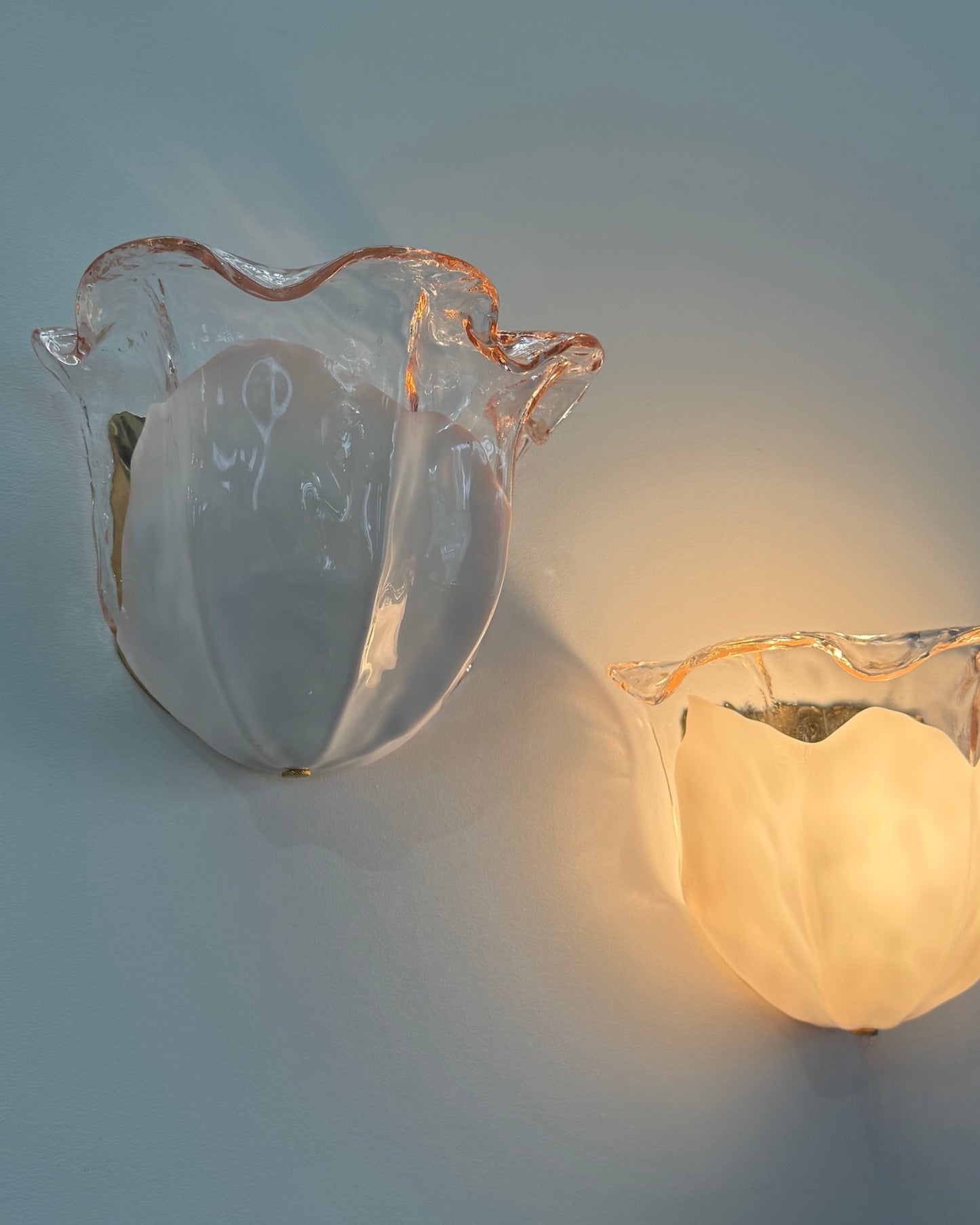 Pair of La Murrina Glass Wall Lights