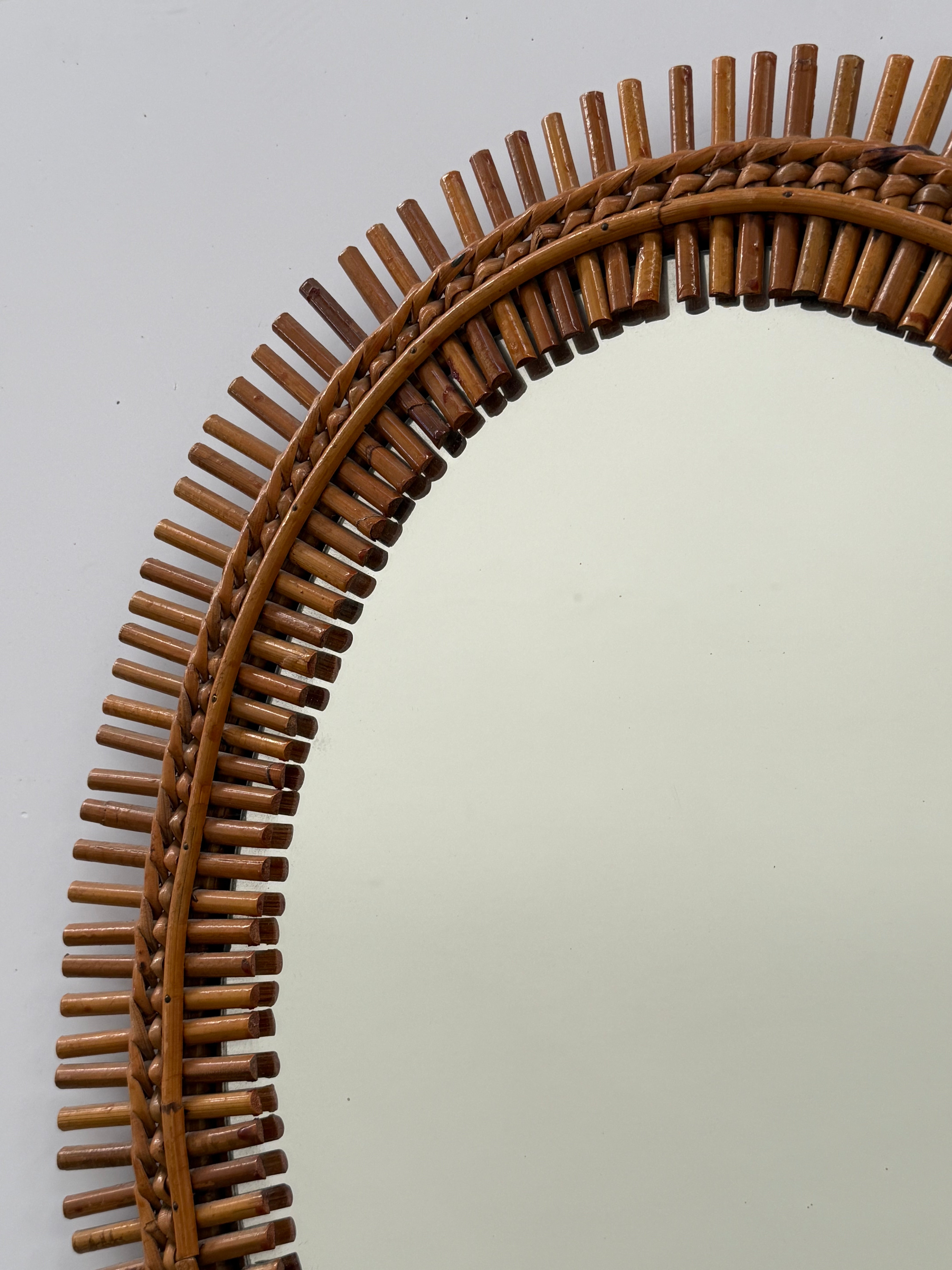 1960’s Bamboo Mirror by Bonacina