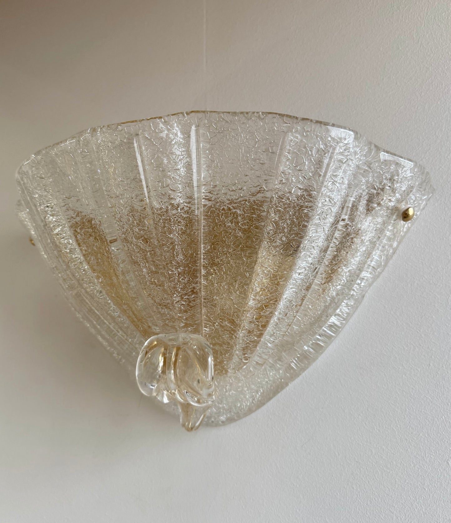 Pair of Murano Glass Shell Wall Lights