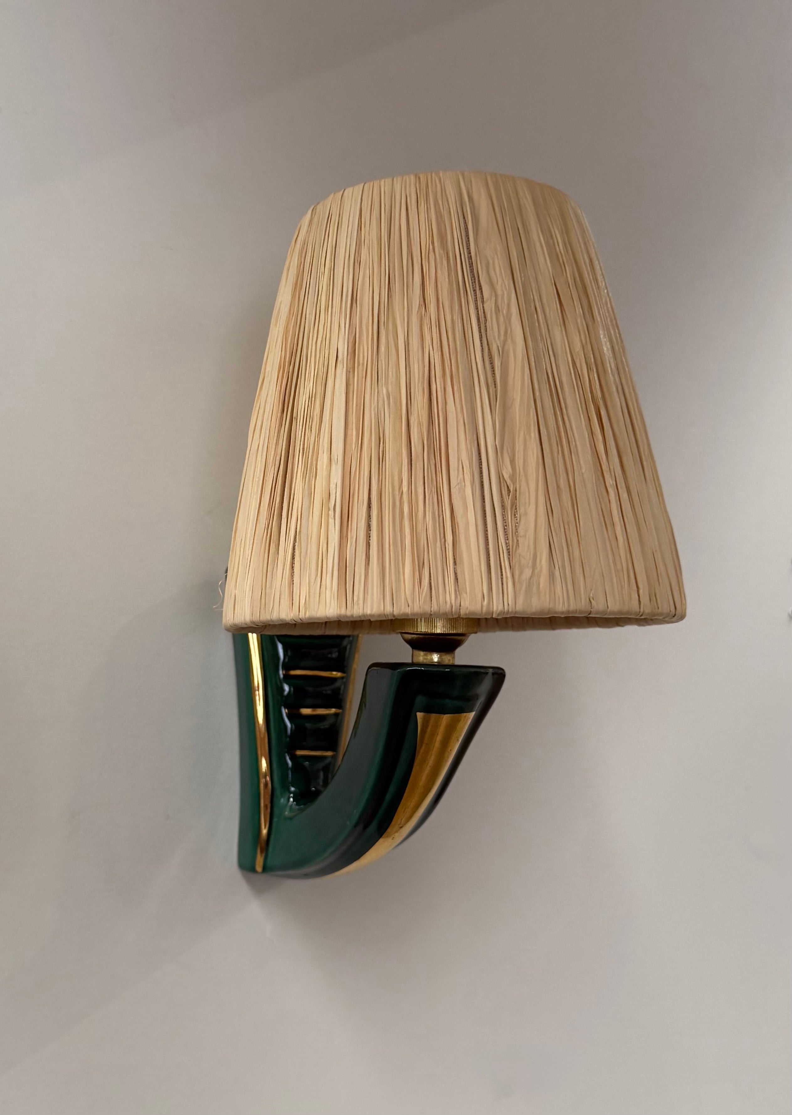 Pair of 1950’s French Ceramic Wall Lights - Two Pairs Available