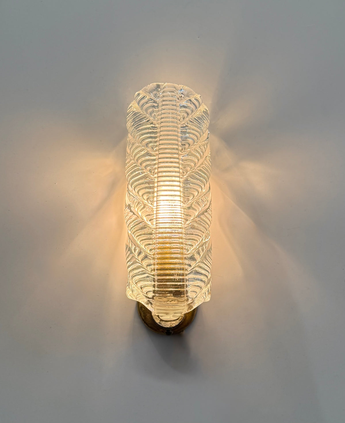 Murano Glass Leaf Wall Light by Barovier - Three Available