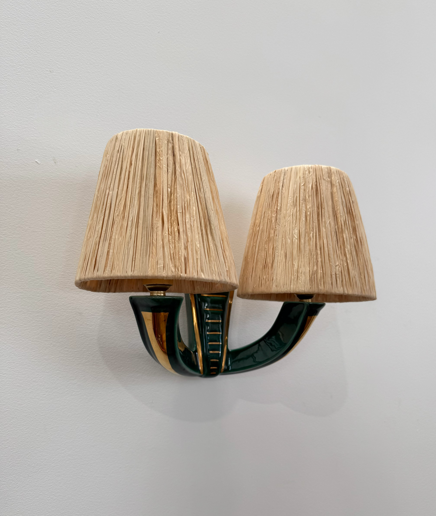 Pair of 1950’s French Ceramic Wall Lights