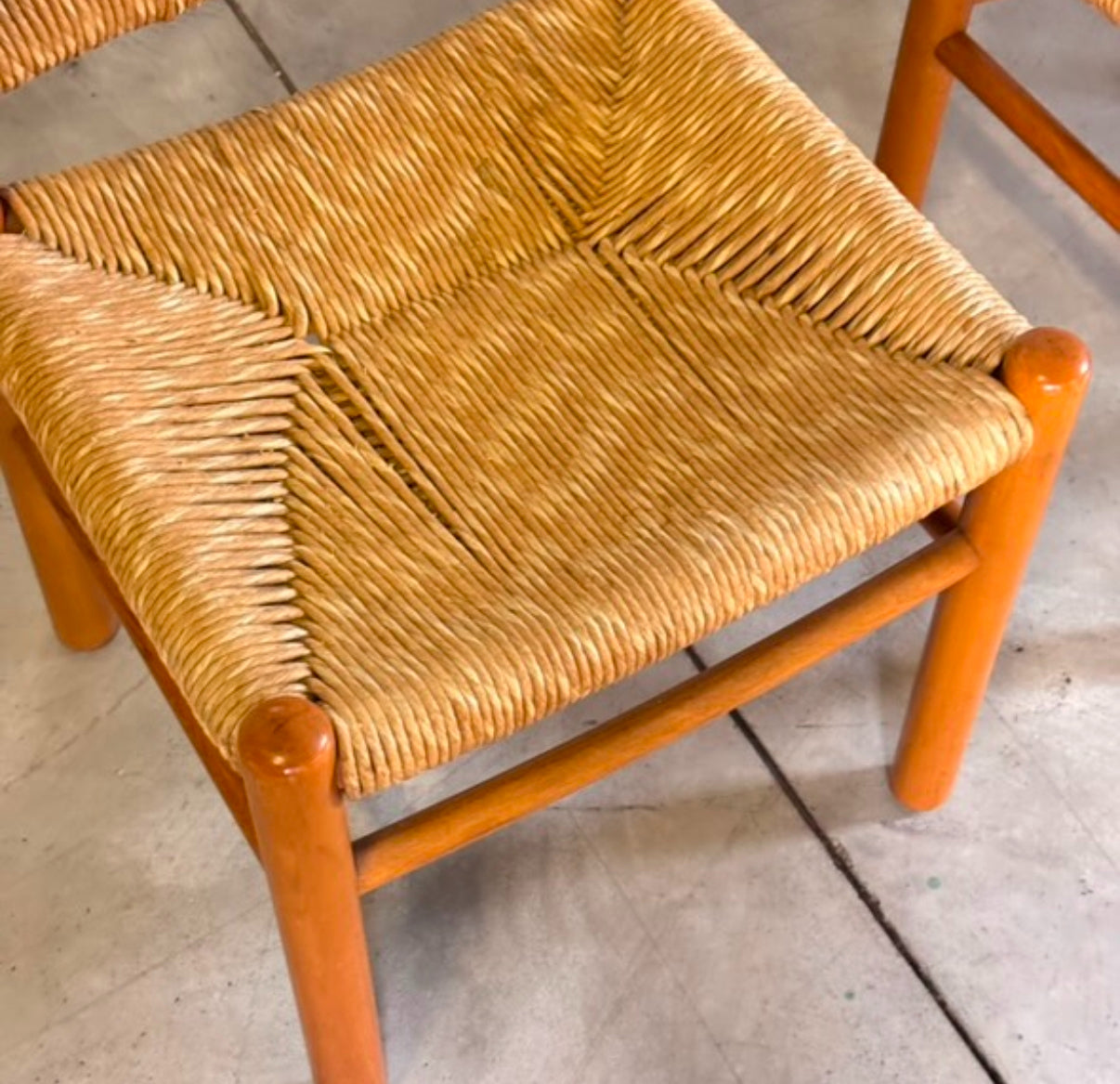 PRE ORDER Set of 8 Dordogne Chairs by Charlotte Perriand