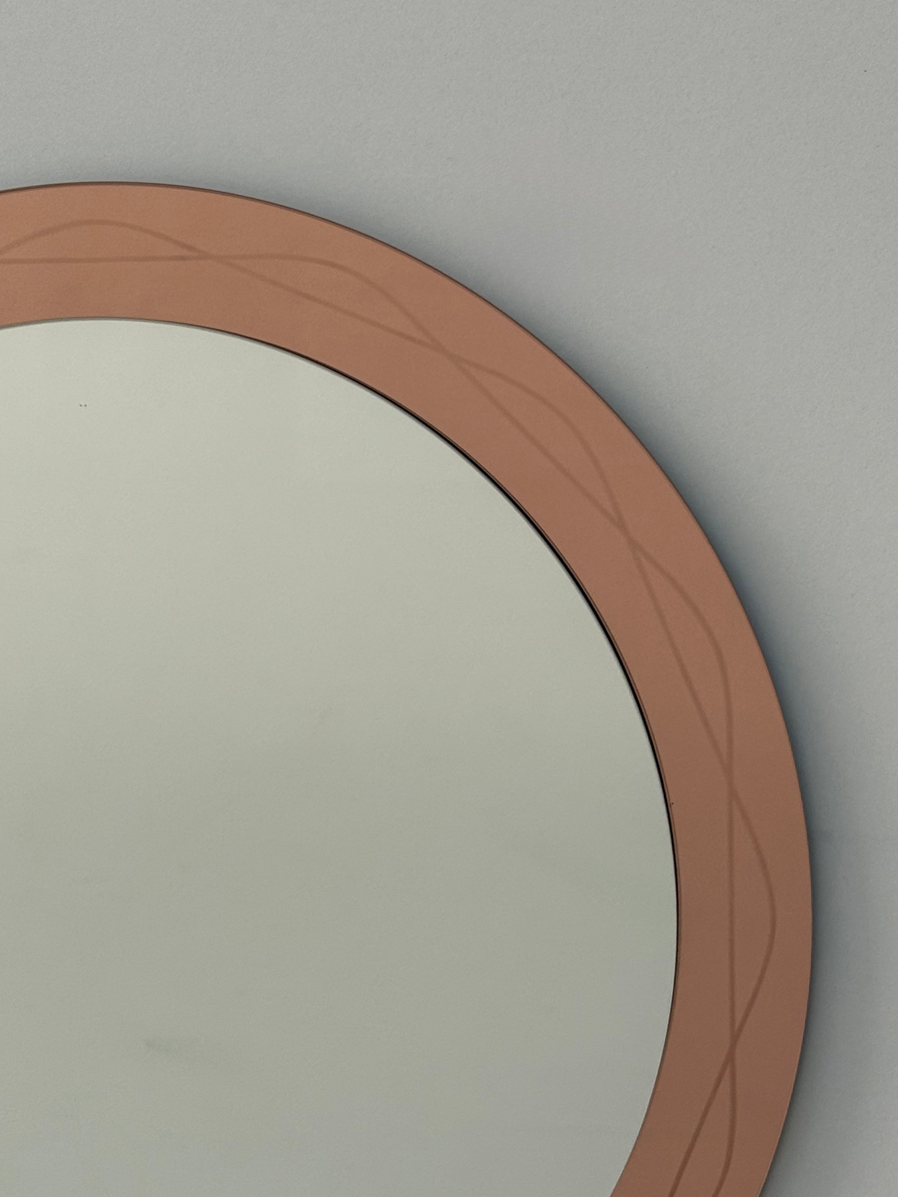 1950’s Italian Etched Glass Mirror