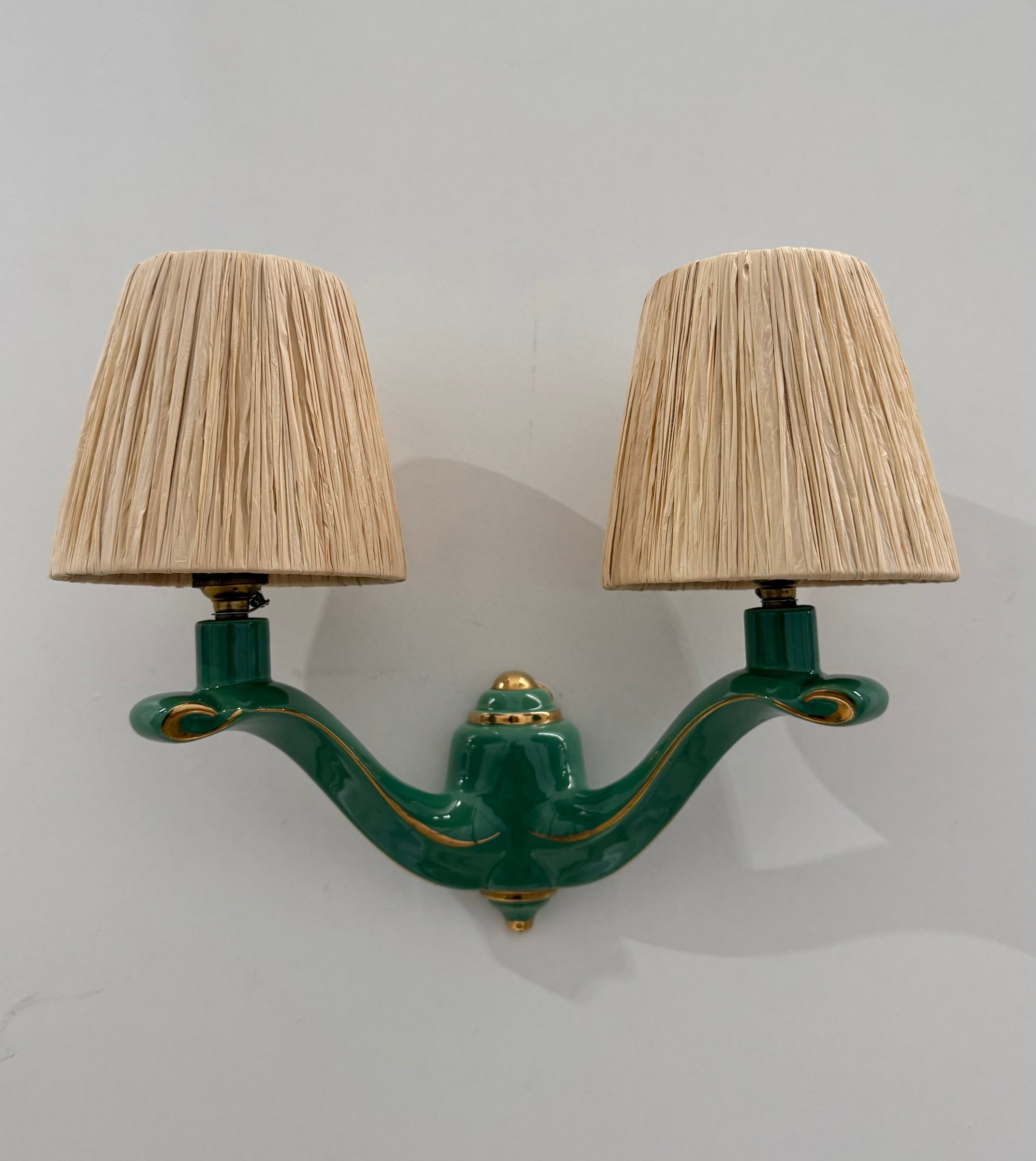 Pair of 1950’s French Ceramic Wall Lights