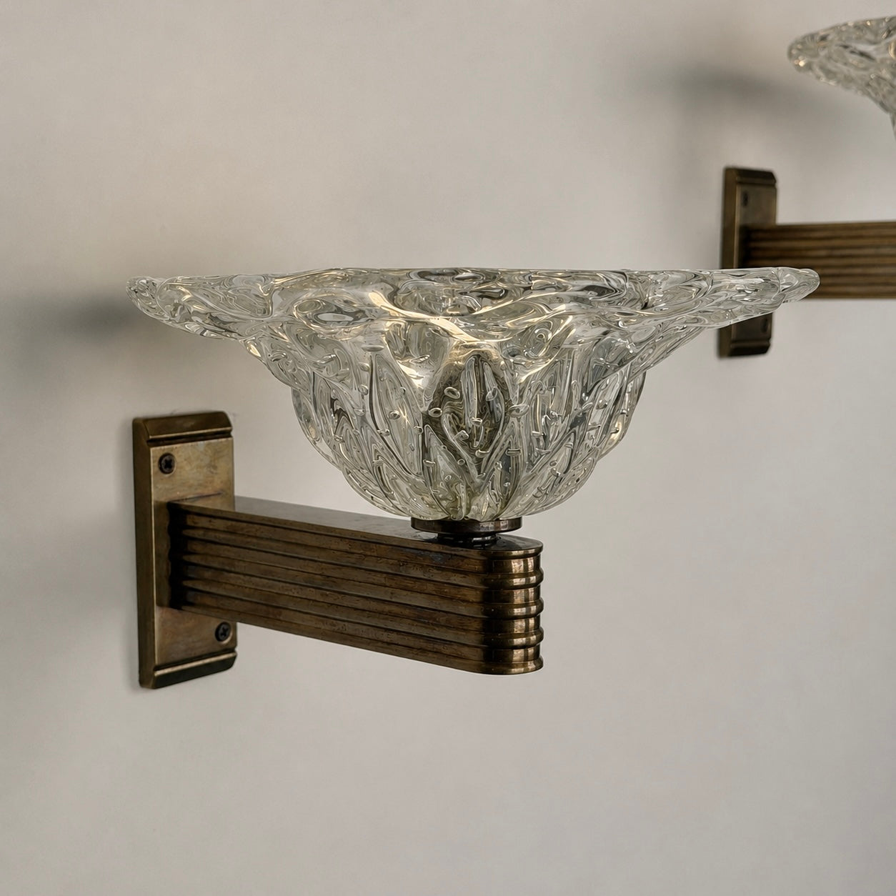 Pair of Murano Bullicante Wall Lights by Barovier & Toso