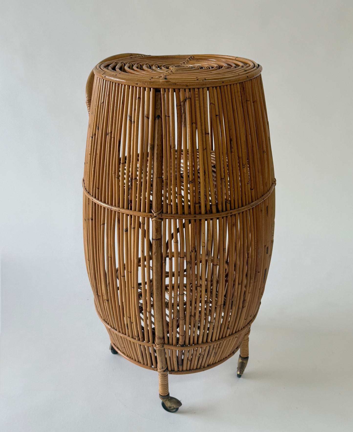 Italian 1960’s Bamboo Bar Trolley by Bonacina