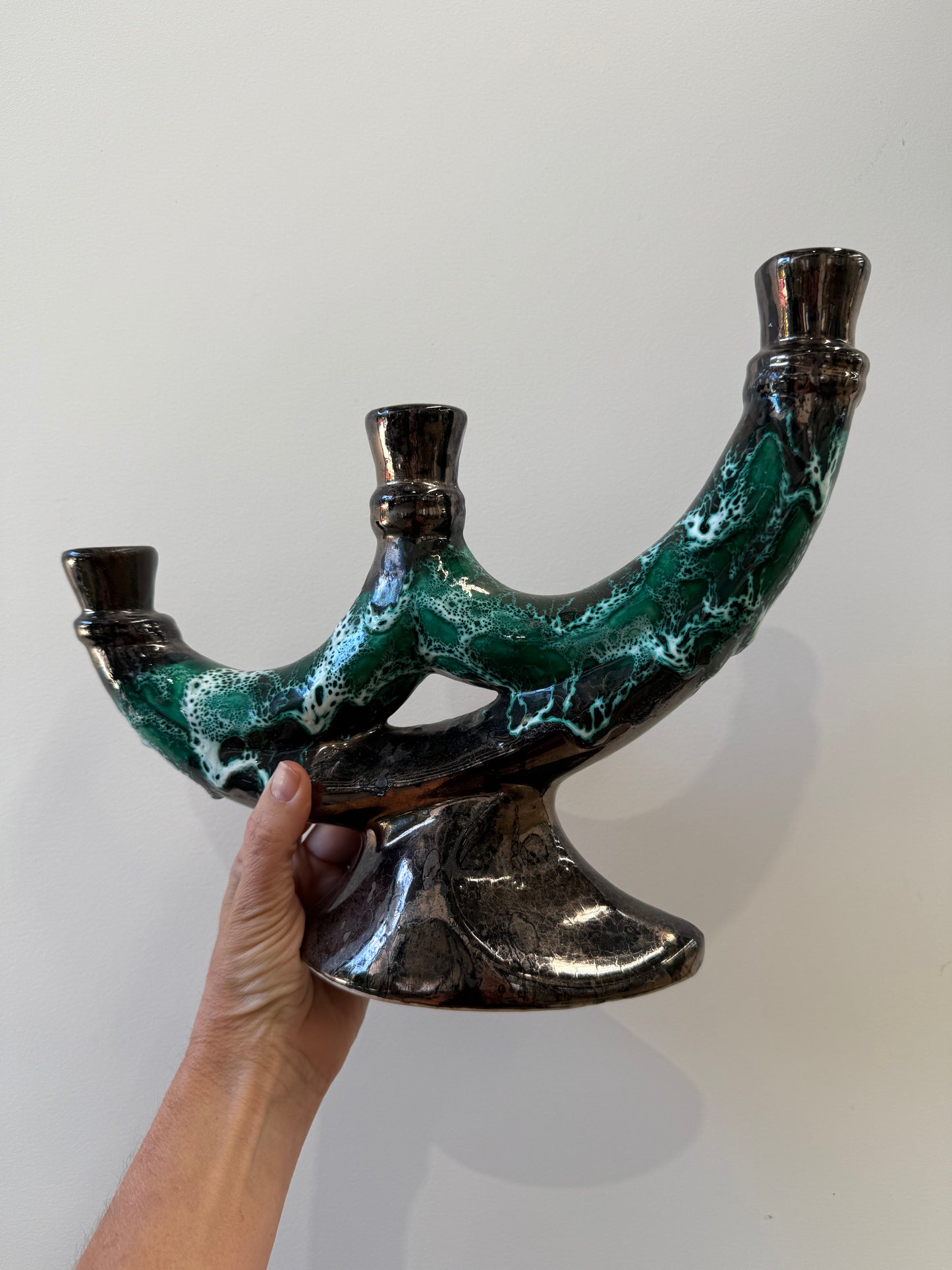 French Ceramic Candle Holder - Two Available