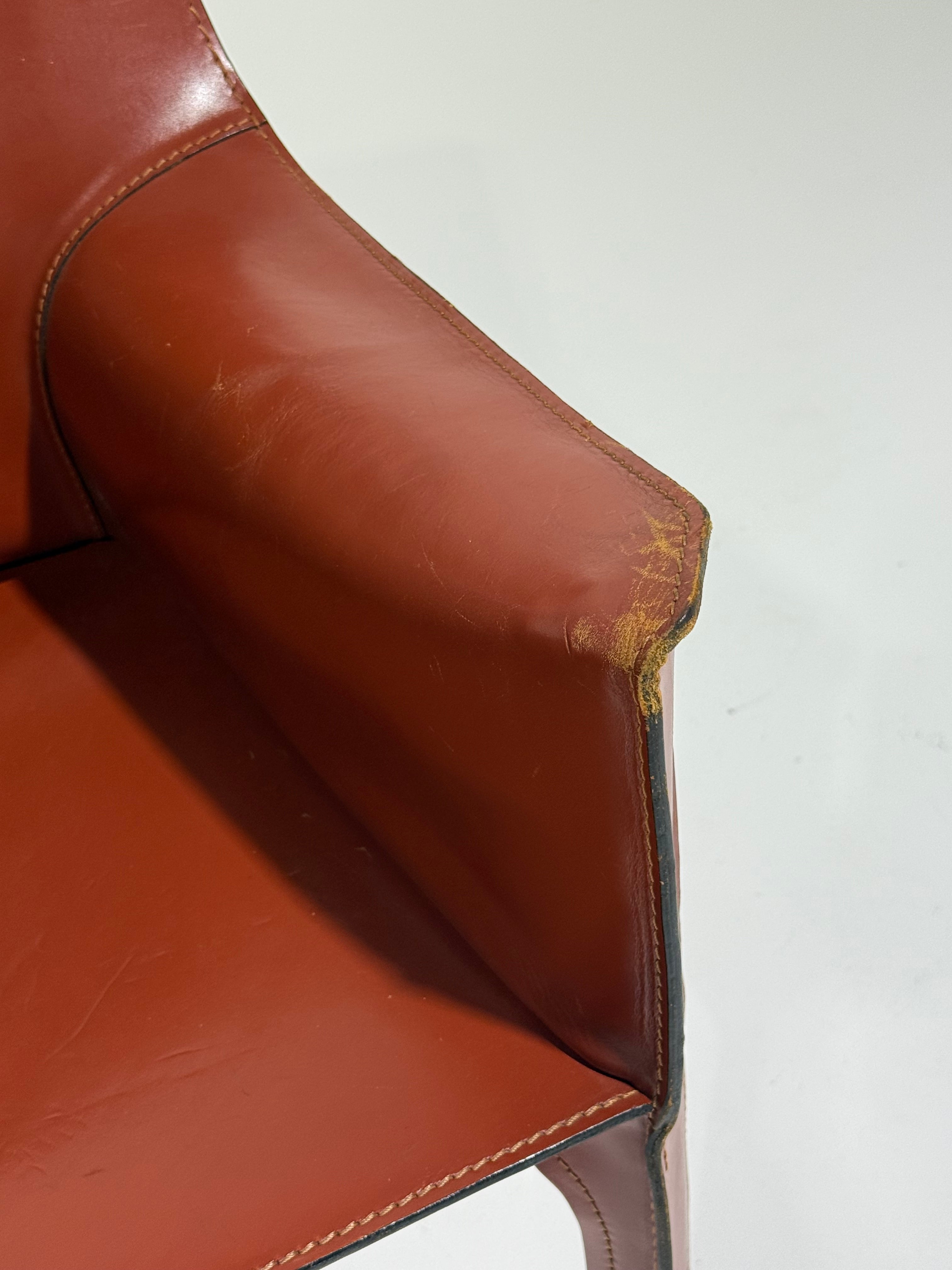 Leather CAB 413 Chair by Mario Bellini for Cassina