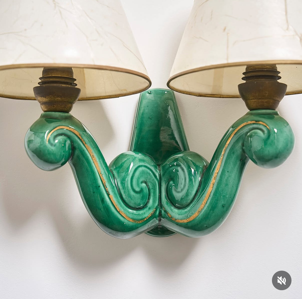 Pair of 1950’s French Ceramic Wall Lights