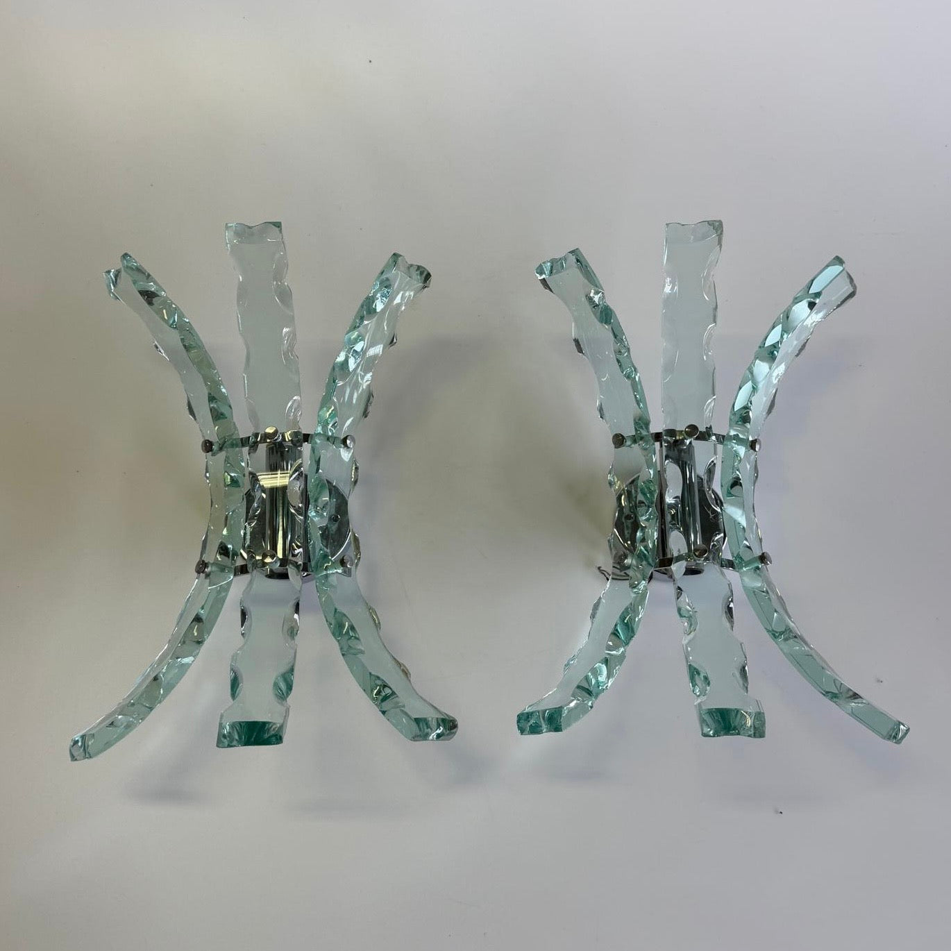 PRE ORDER: Pair of Art Glass Sconces by Zero Quattro for Fontana Arte