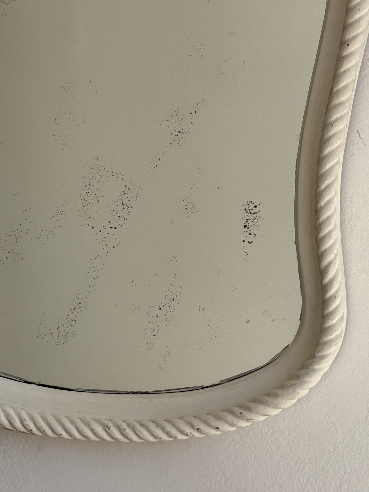 French Handmade Plaster Rope Mirror