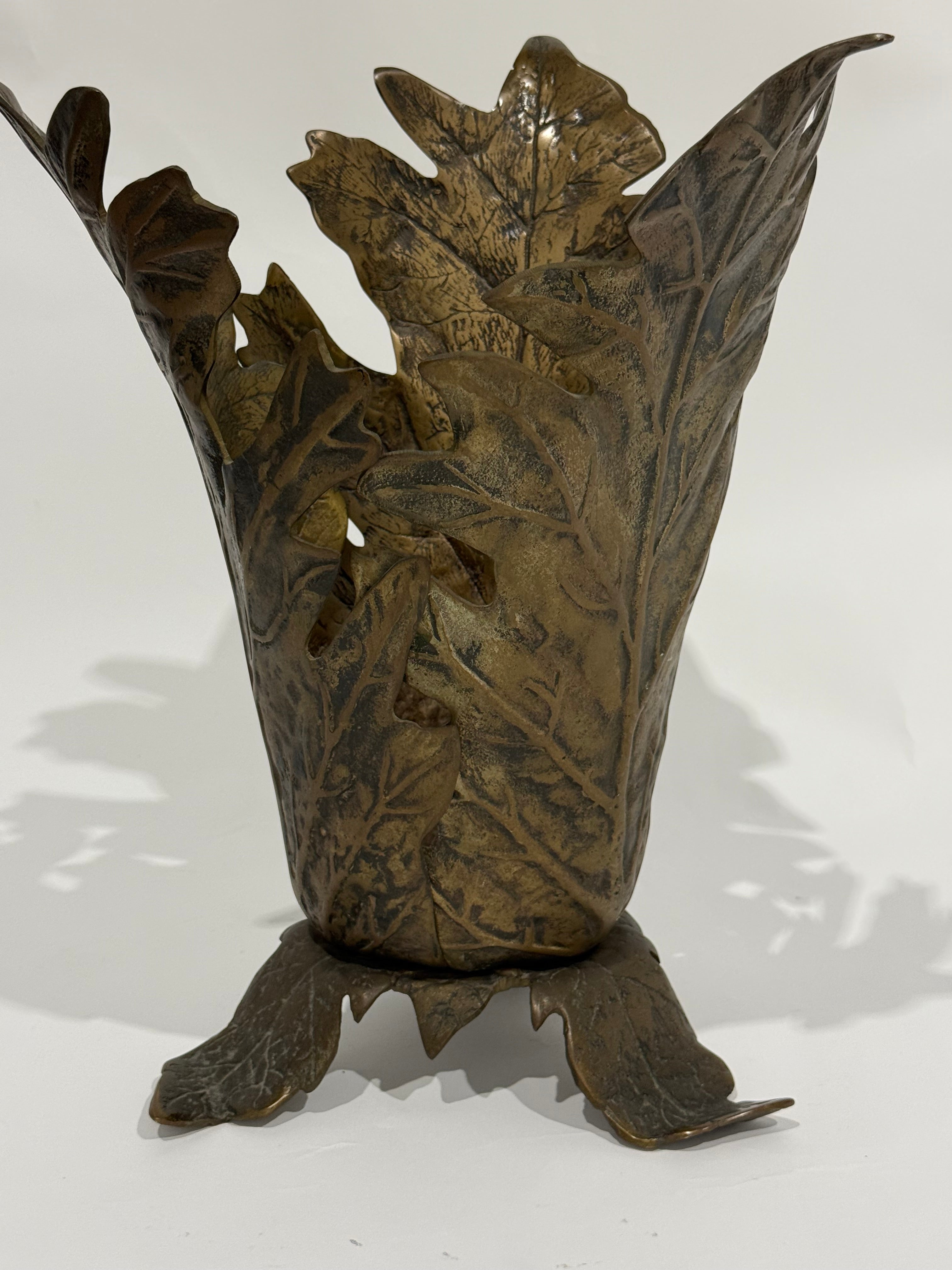 Vintage Bronze Umbrella Holder by Gabriella Crespi