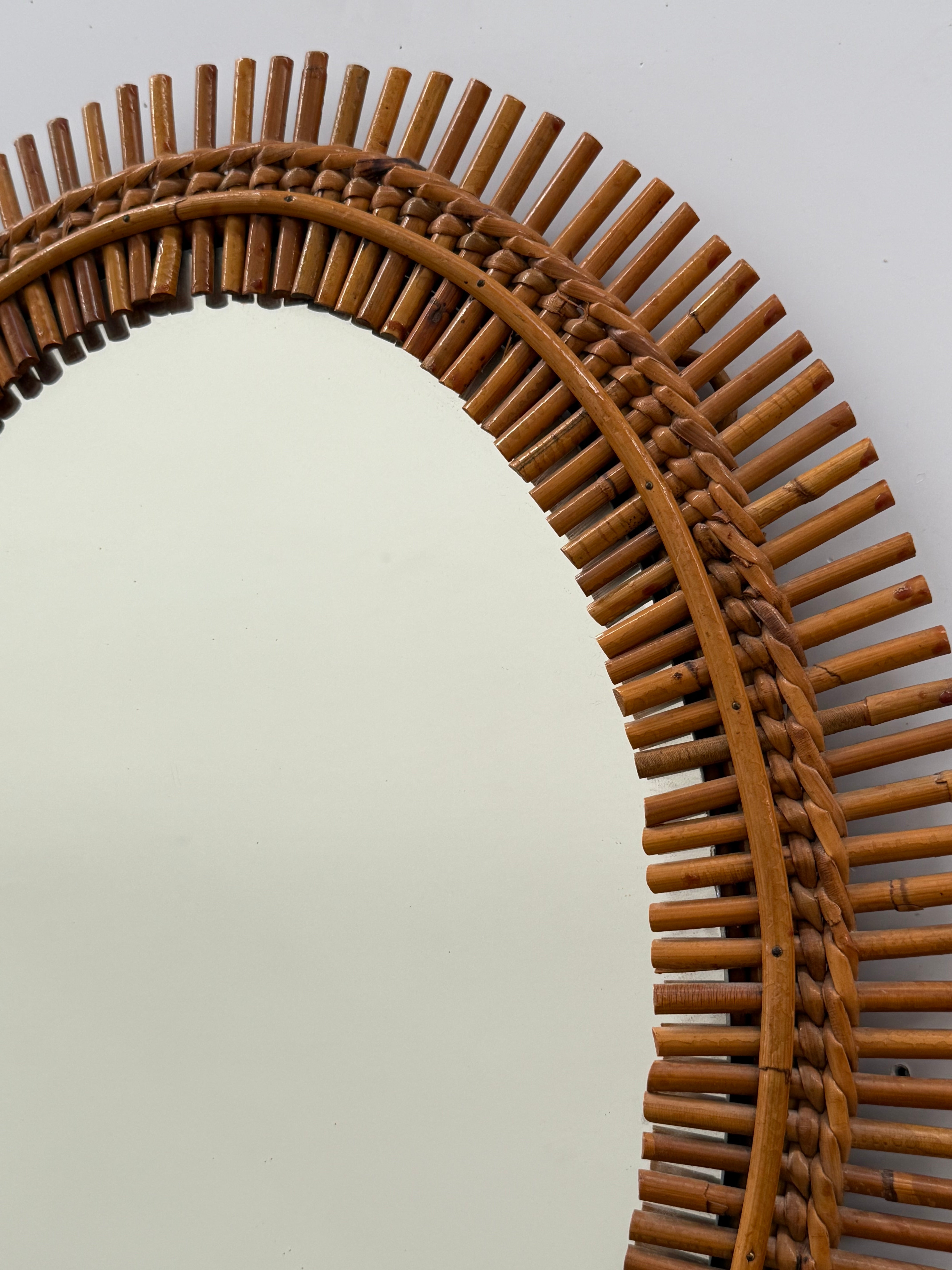1960’s Bamboo Mirror by Bonacina