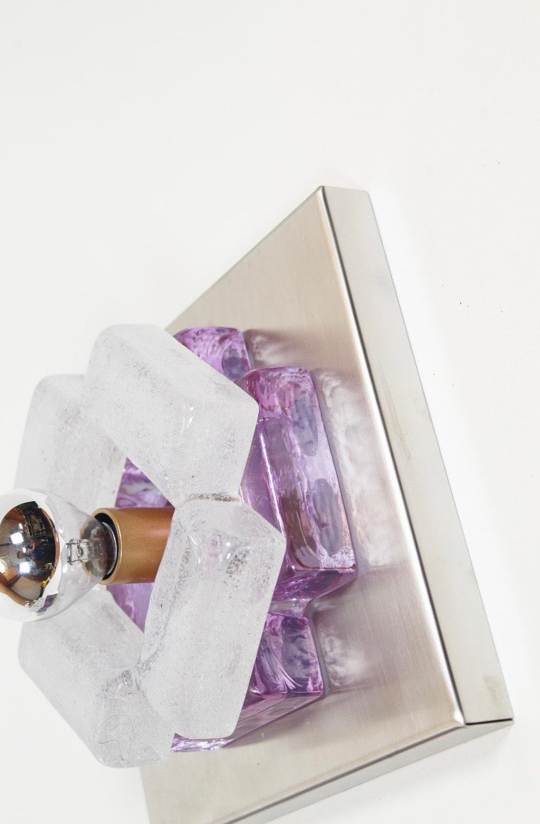 Pair of Murano Glass Wall Lights by Poliarte